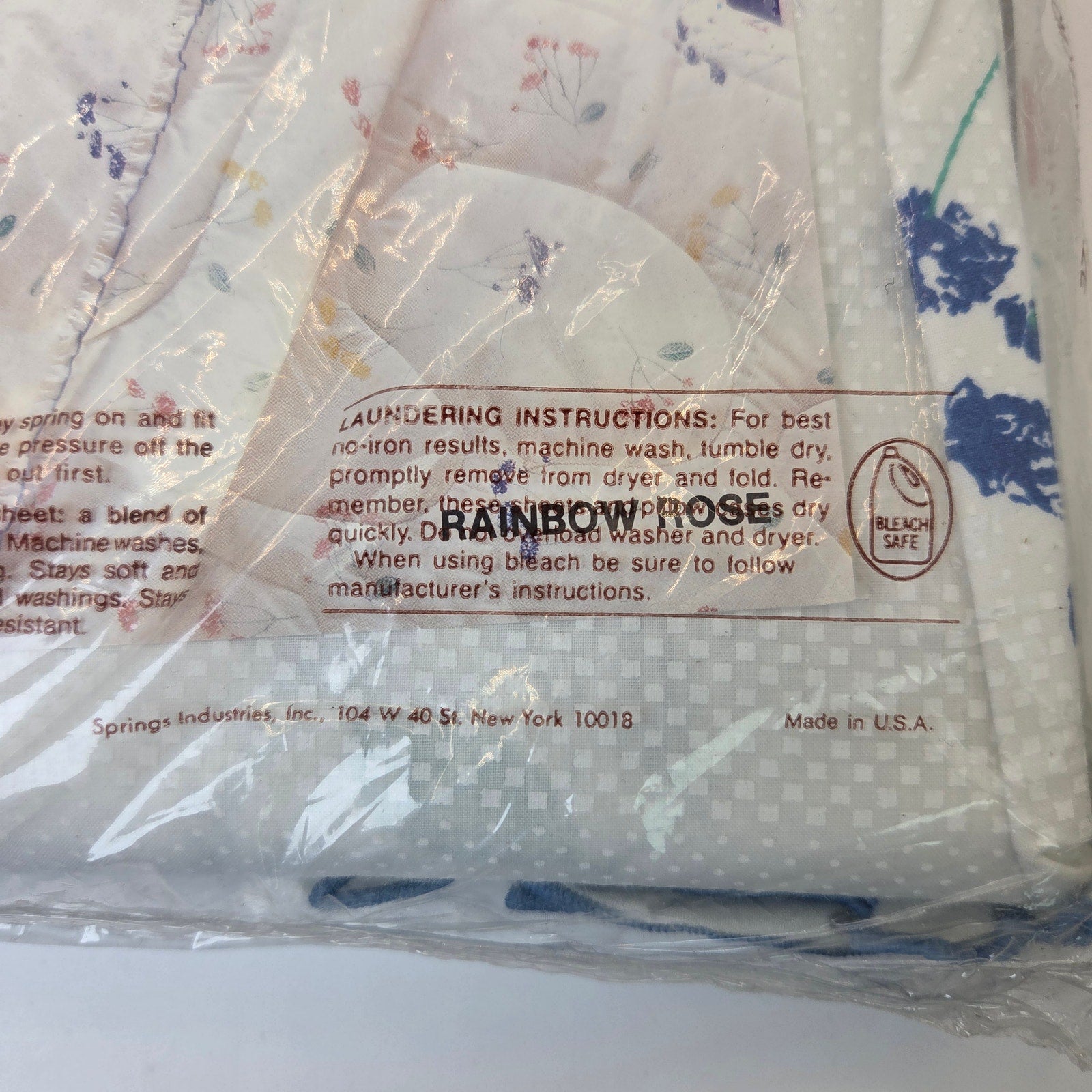Springmaid Wondercale No-Iron Percale Twin Flat Sheet NOS Made USA