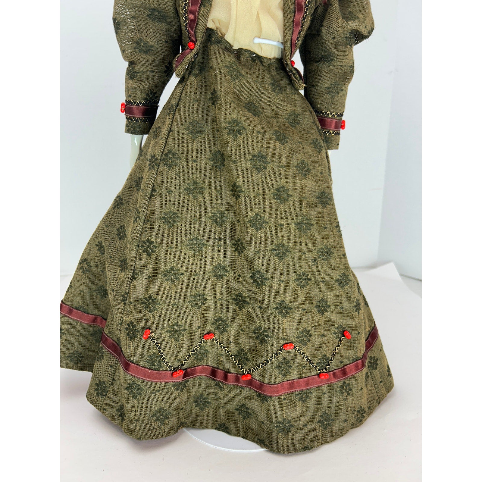 German 18 inch blonde China head doll 1890 turned head provenance attached