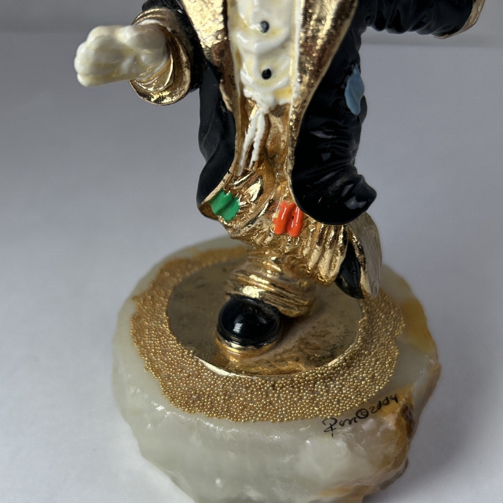 Ron Lee Clown Hobo Dancing In Top Hat Chip Off Old Block Sculpture 1994