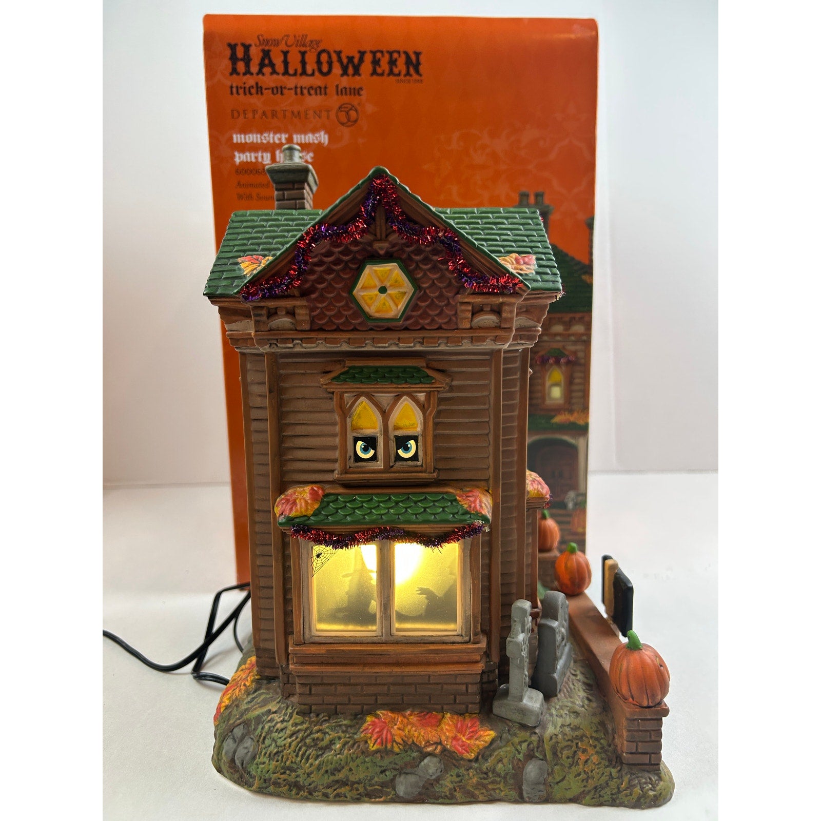 Department 56 Monster Mash Party House 6000659 Animated Musical Lighted with Box