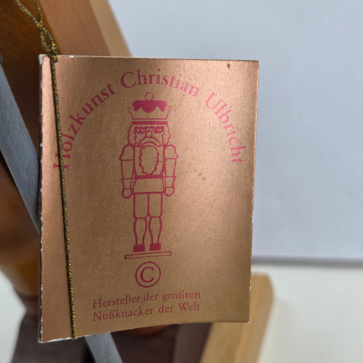 Vintage Christian Ulbricht Golfer Nutcracker 15" West Germany Golf Bag Tag