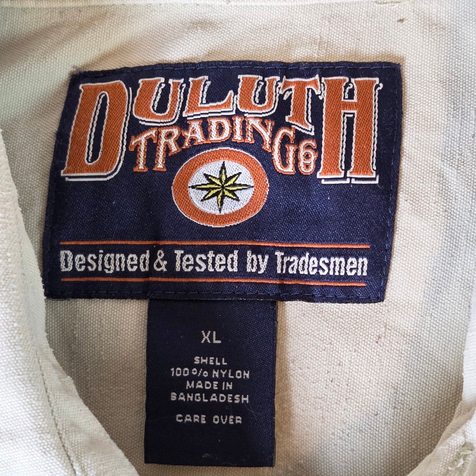 Duluth Trading Co XL Nylon Work Shirt Vented Utility Button Down