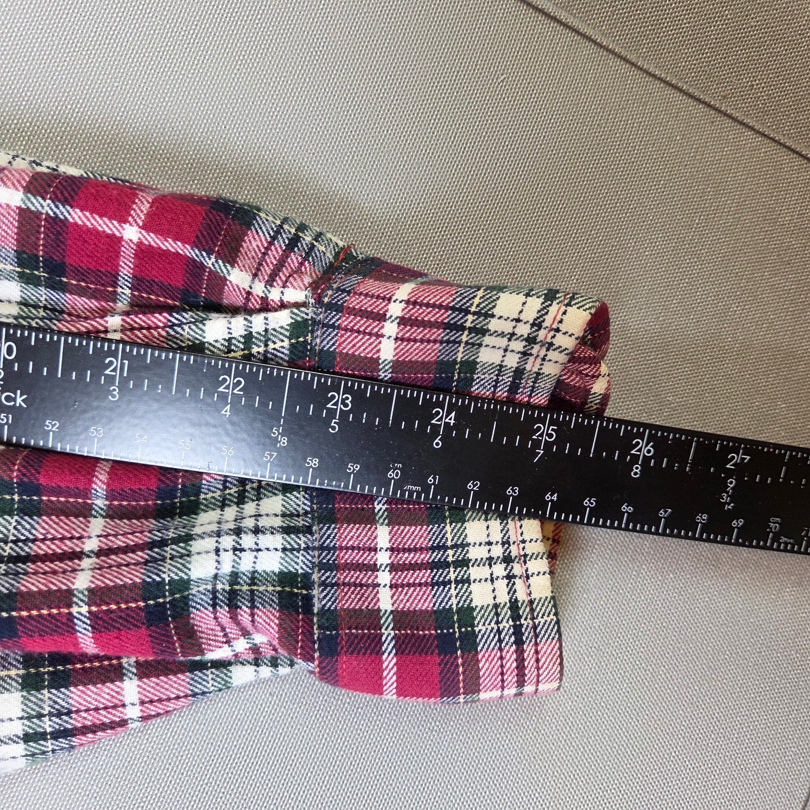 Eddie Bauer XXL Red Plaid Flannel Shirt Men’s 100% Cotton Button Down