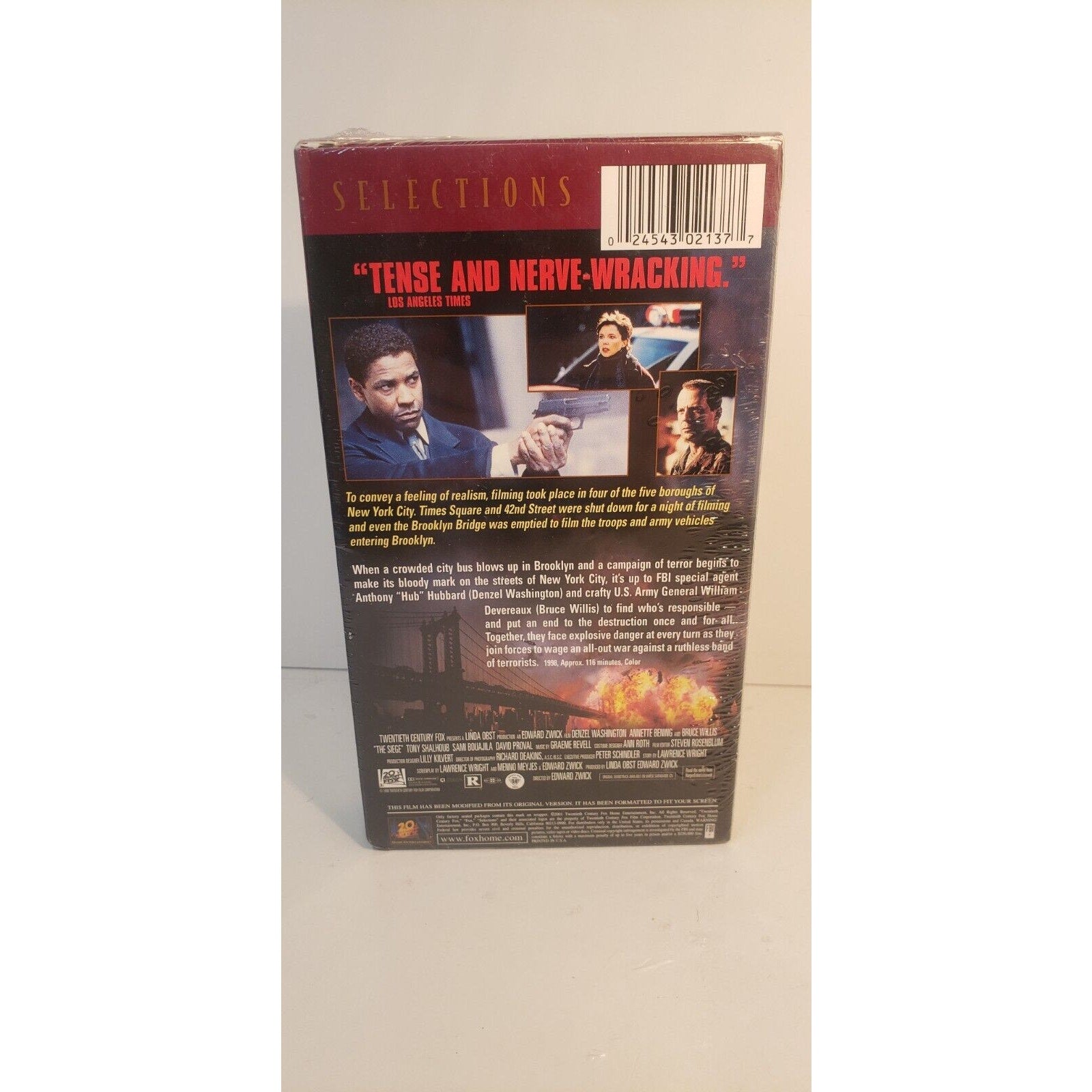 The Siege (VHS, 2001, Fox Selections) New Sealed Denzel Washington