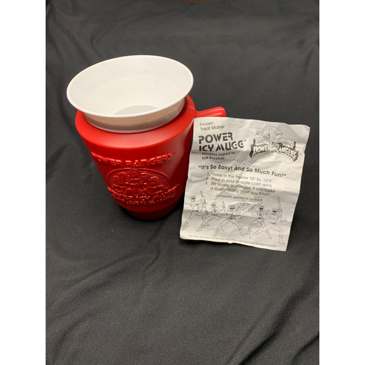 1994 Mighty Morphin Power Rangers Power Icy Mugg Slush Maker Instructions