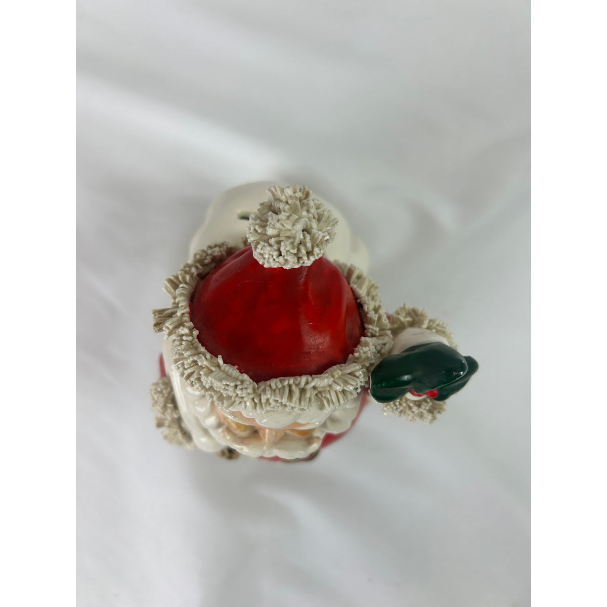 Vintage 1950s Ceramic Spaghetti Trim Santa Claus Coin Bank Japan Christmas