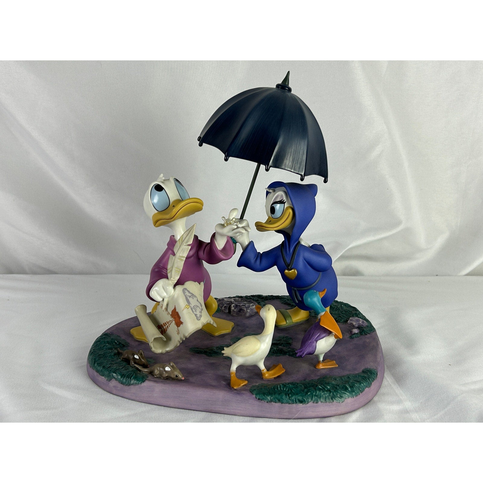 WDCC Disney Fantasia 2000 Donald Daisy Rain Scene Figurine Repair