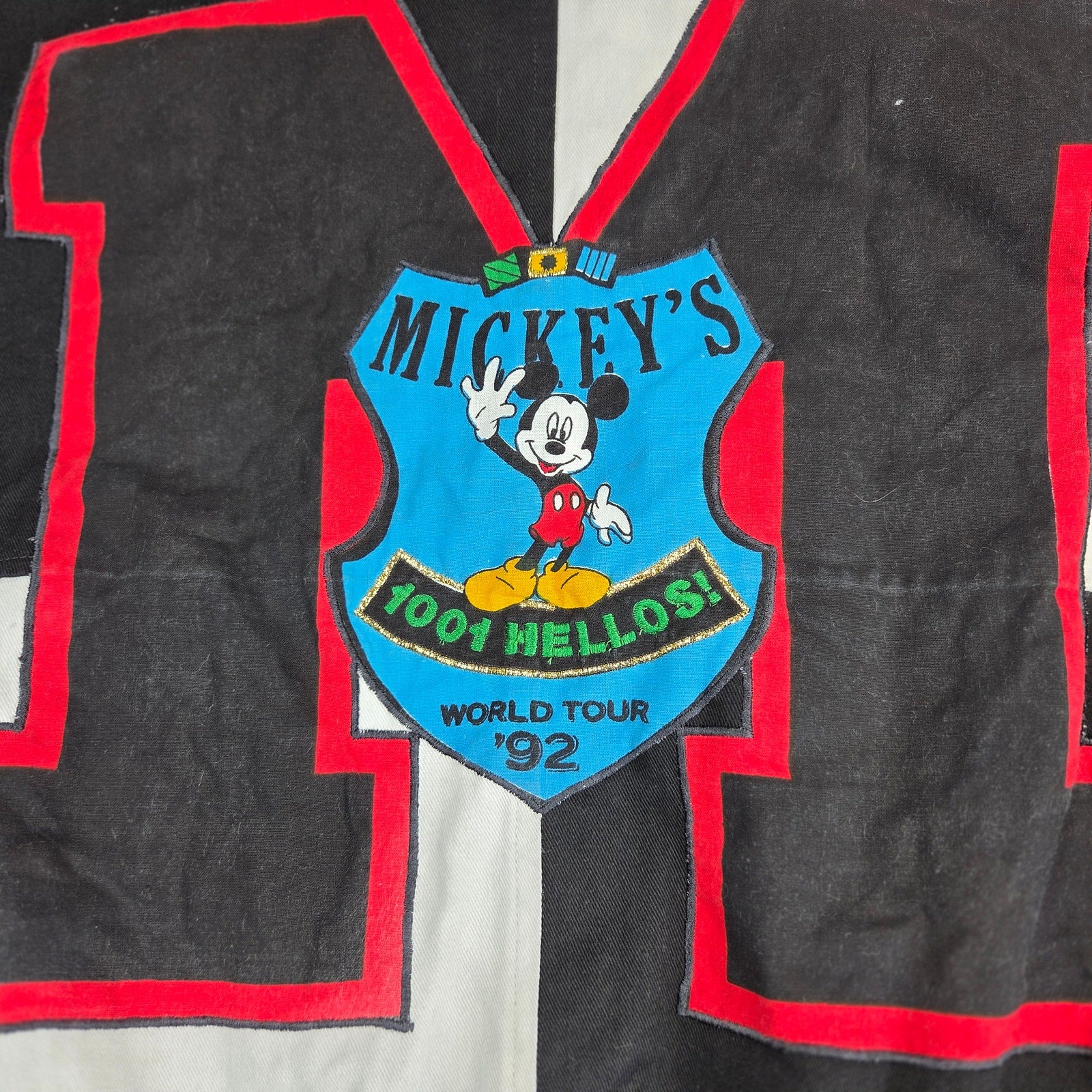 Vintage 1992 Mickey & Co Disney World Tour 1001 Hellos Varsity Jacket M