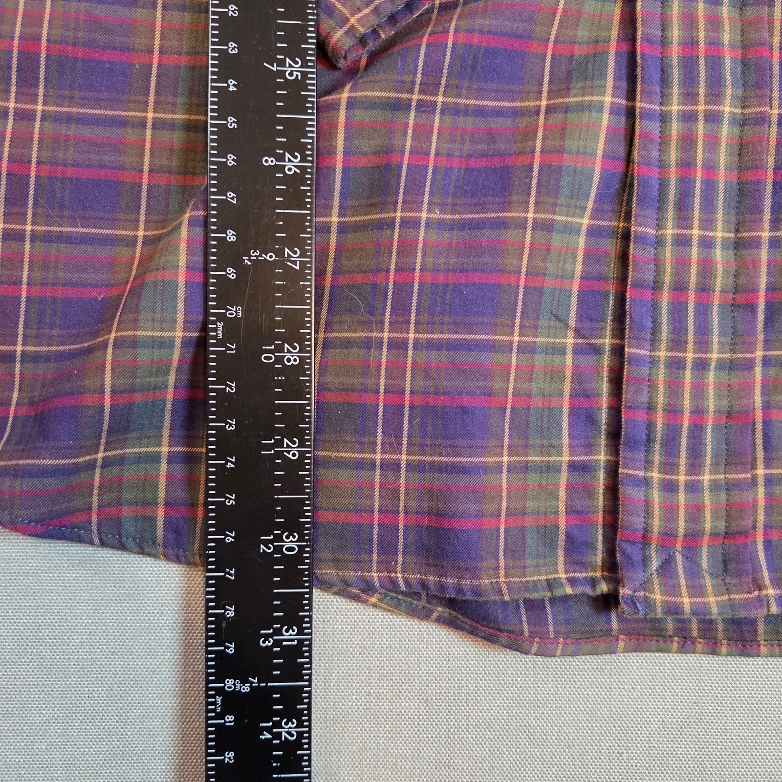 Ralph Lauren Polo XL Plaid Button Down Shirt Long Sleeve Cotton Made India