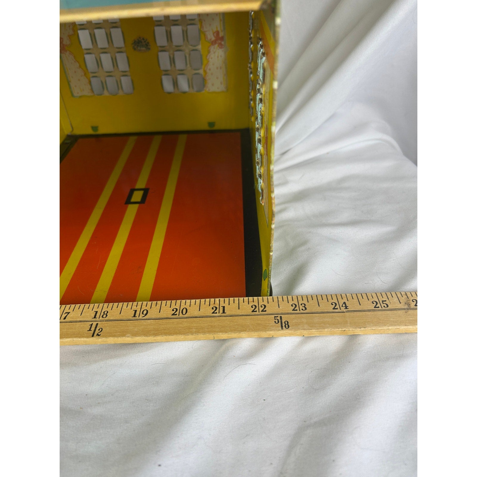 Playsteel Bucks County Colonial Tin Litho Dollhouse 1948 Vintage
