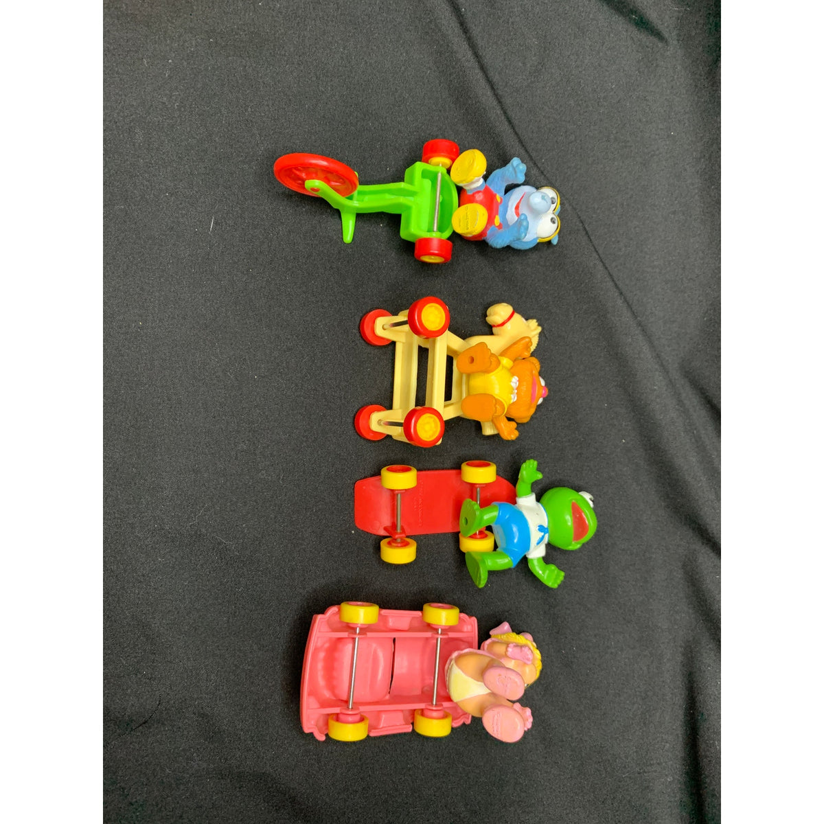 1987 McDonalds Muppet Babies Complete Set of 4 Kermit Piggy Fozzie Gonzo