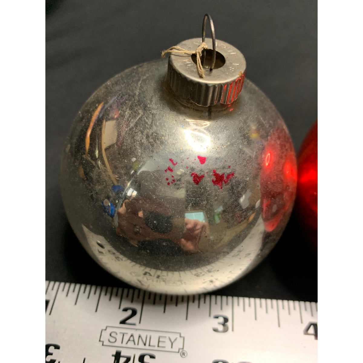 Vintage Shiny Brite Glass Christmas Ornaments Lot Red Green Blue Silver USA