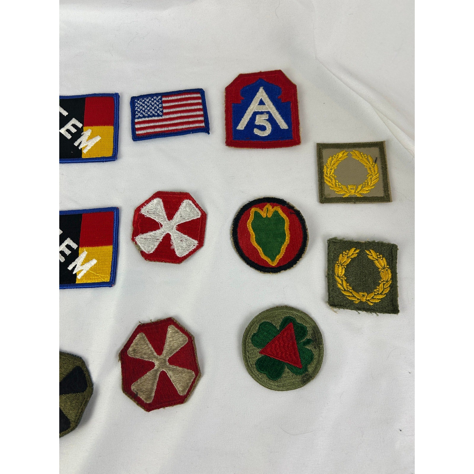 Vintage US Army Patch Lot 1st Armored Old Ironsides Infantry LEM Tapes