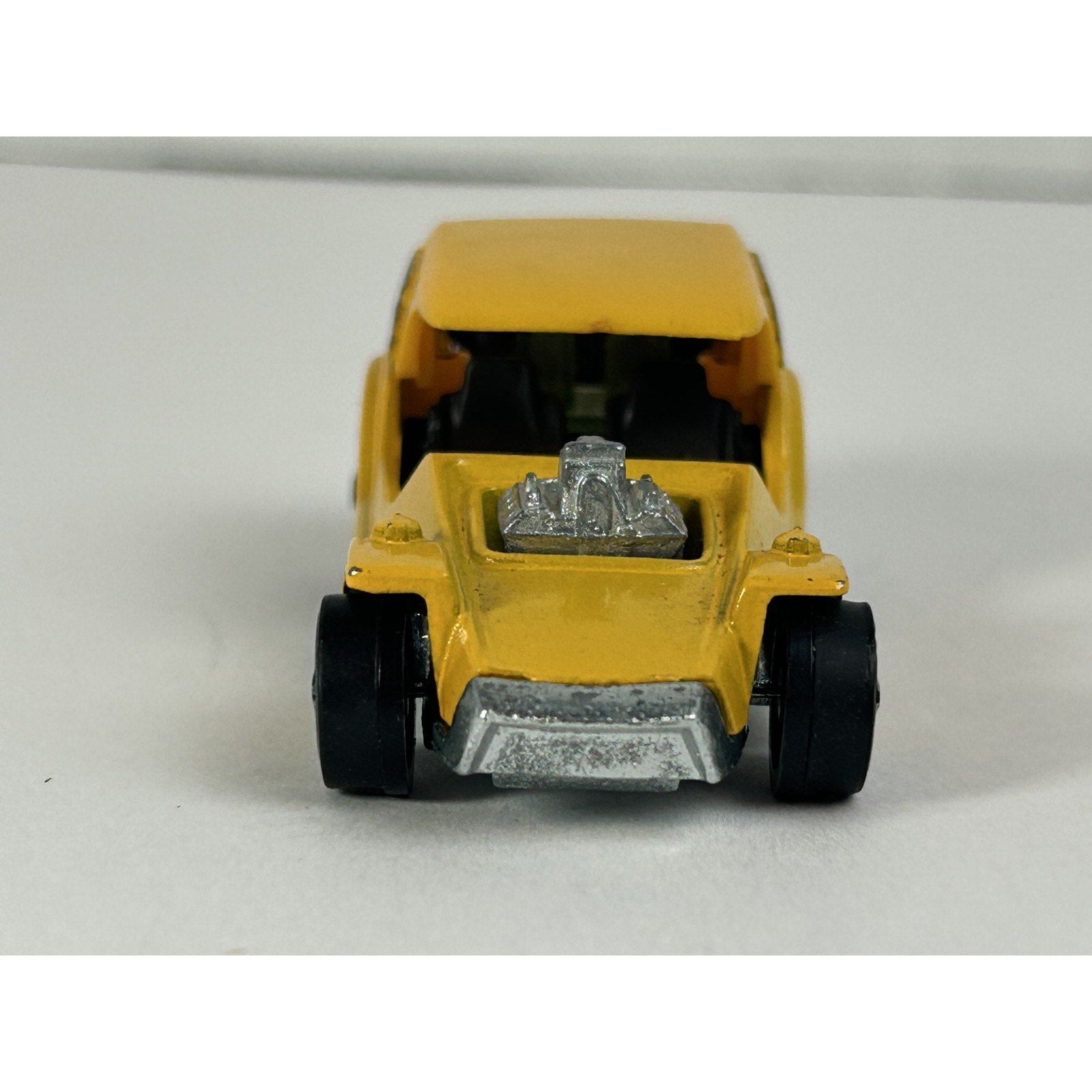 Vintage Hot Yellow 1969 Wheels Redline Ice T Diecast Car Hong Kong W/Button