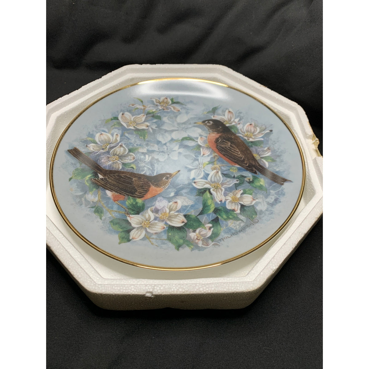 Franklin Mint Spring Serenade Theresa Politowicz Robin Collector Plate