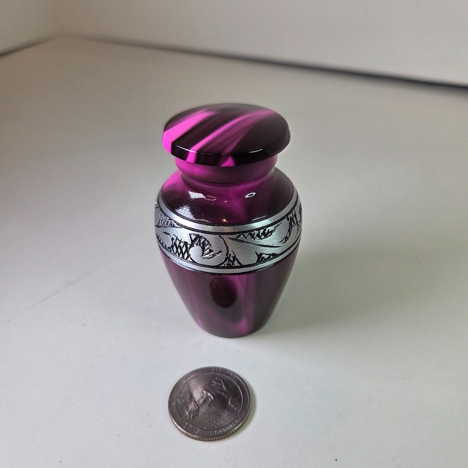 Purple Mist Small Cremation Keepsake, Urn for Ashes 2.75"