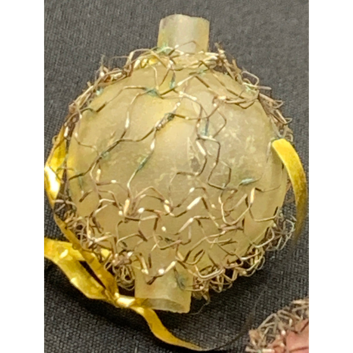 Vintage 1940s 1950s Wire Wrapped Glass Christmas Ornaments Mini Lot of 5