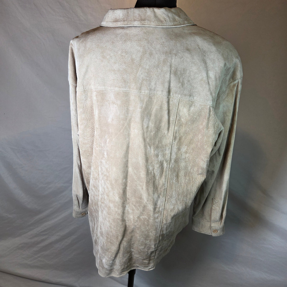 CW Clifford & Wills Genuine Suede Leather Shirt Jacket Women's L Korea 90s