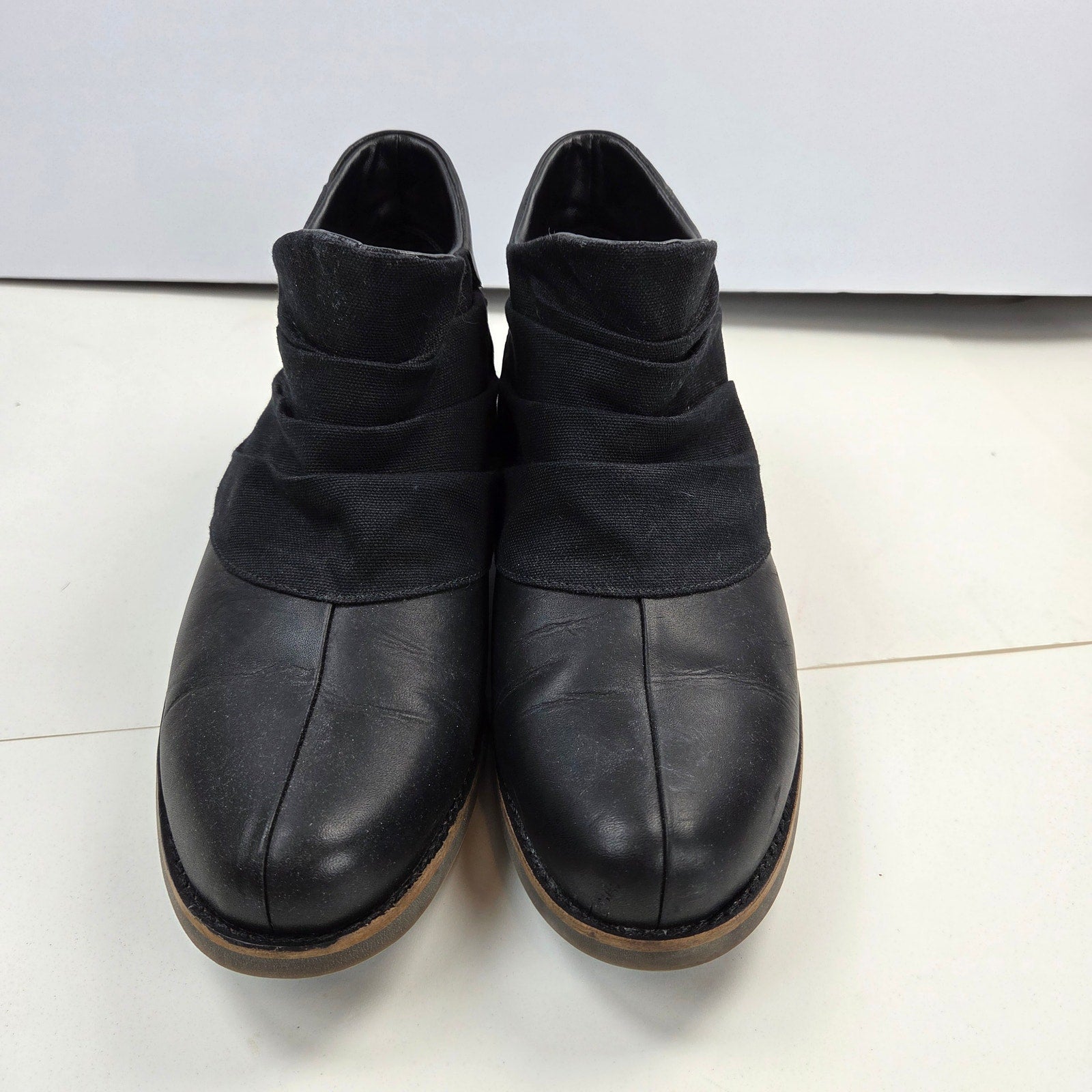 Merrell Adaline Bluff J45622 Womens 11 Black Leather Canvas Ankle Boots