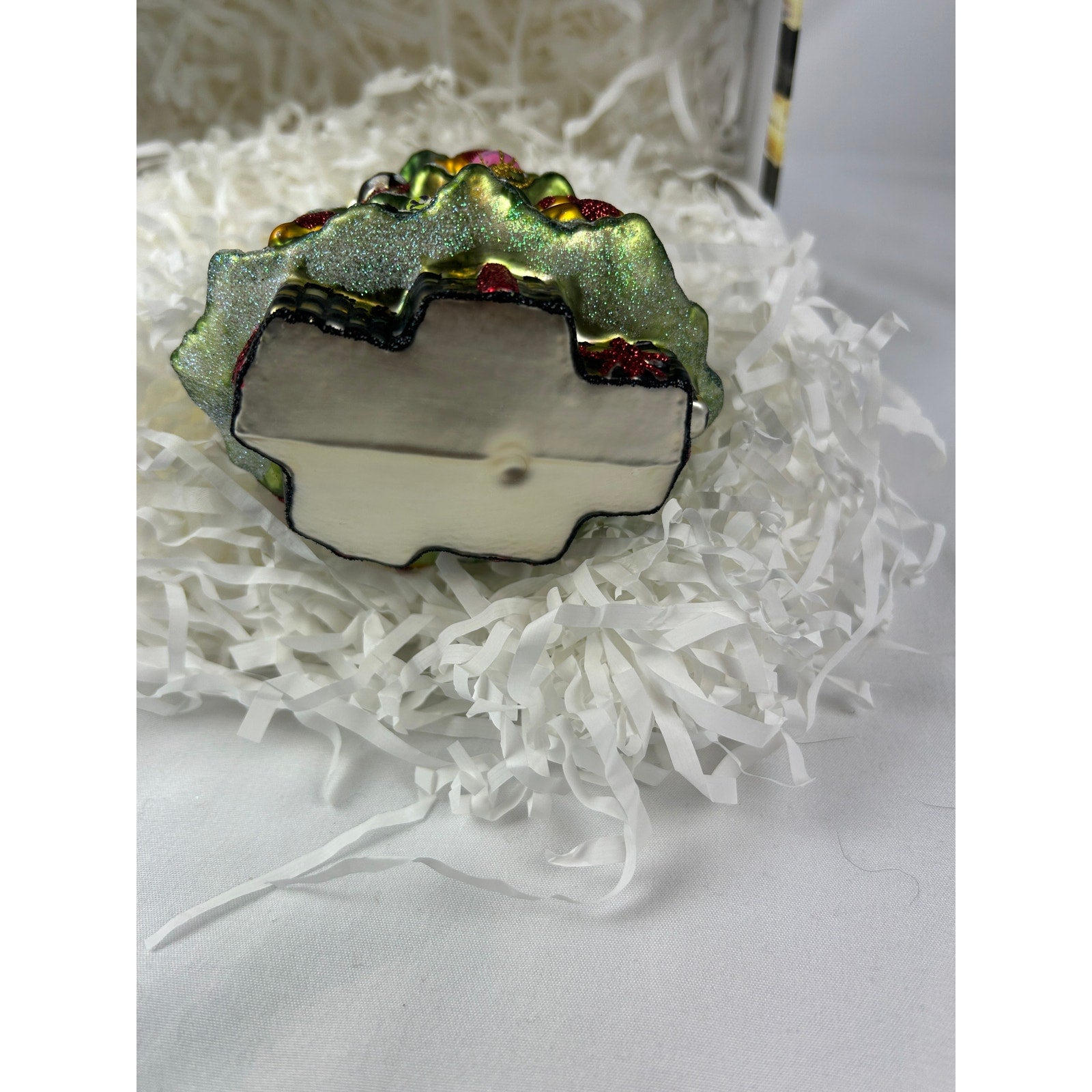 MacKenzie Childs Courtly Check Christmas Tree Ornament Poland Hand Painted