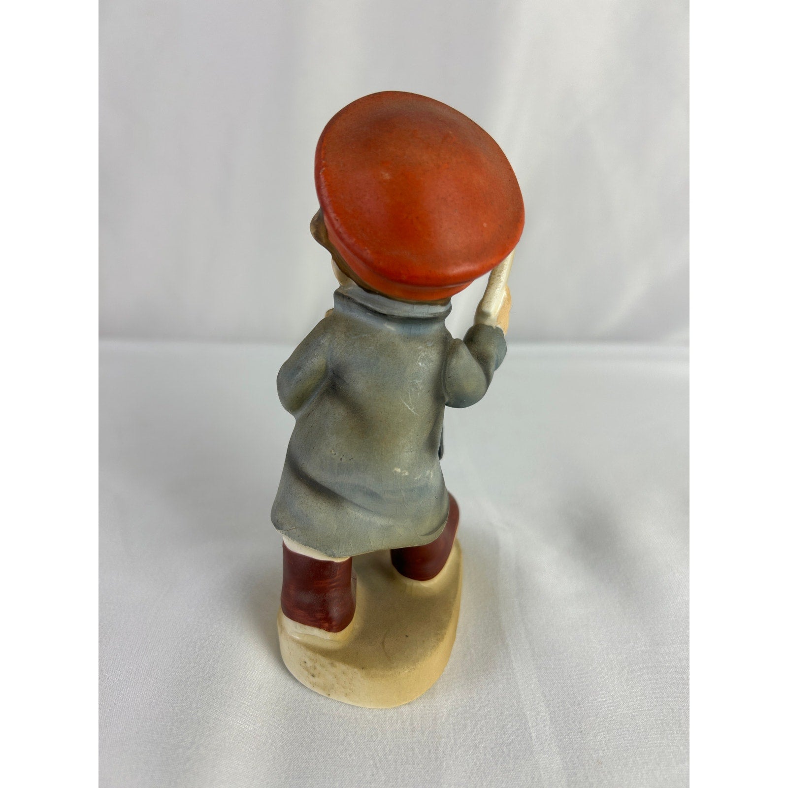 Mid Century Japan Mail Carrier Boy Figurine Heart Letter Ceramic
