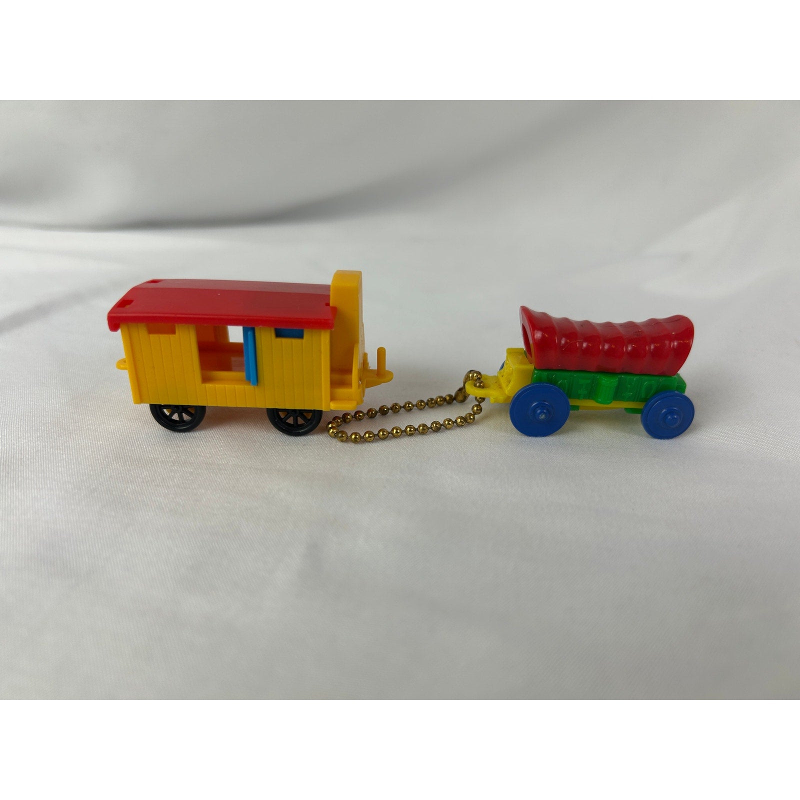 Vintage 1950s Western Cowboy Keychain Puzzle Toy Lot Horses Wagon Gun