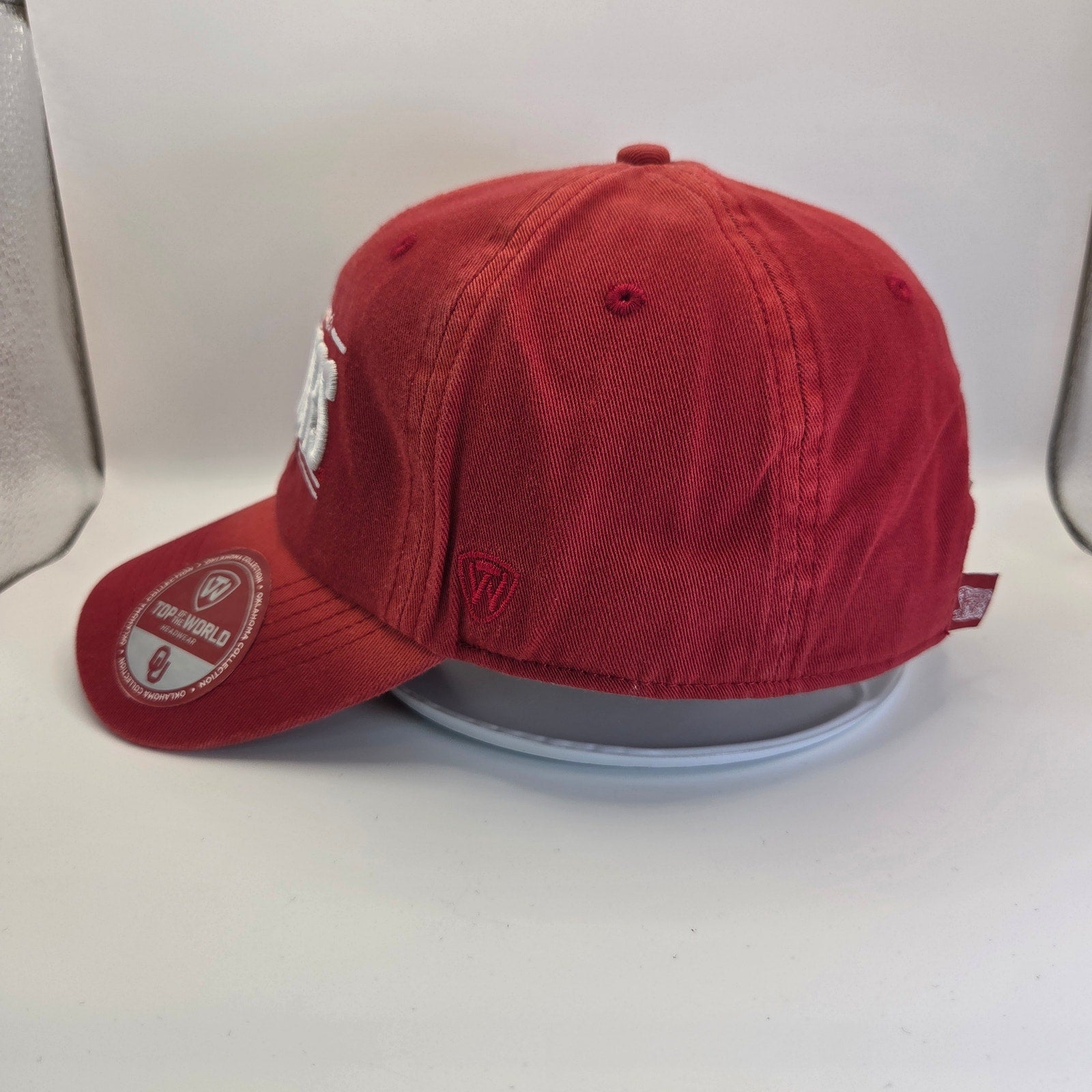 Oklahoma Sooners Top of the World Hat NWT Red Claspback 100% Cotton