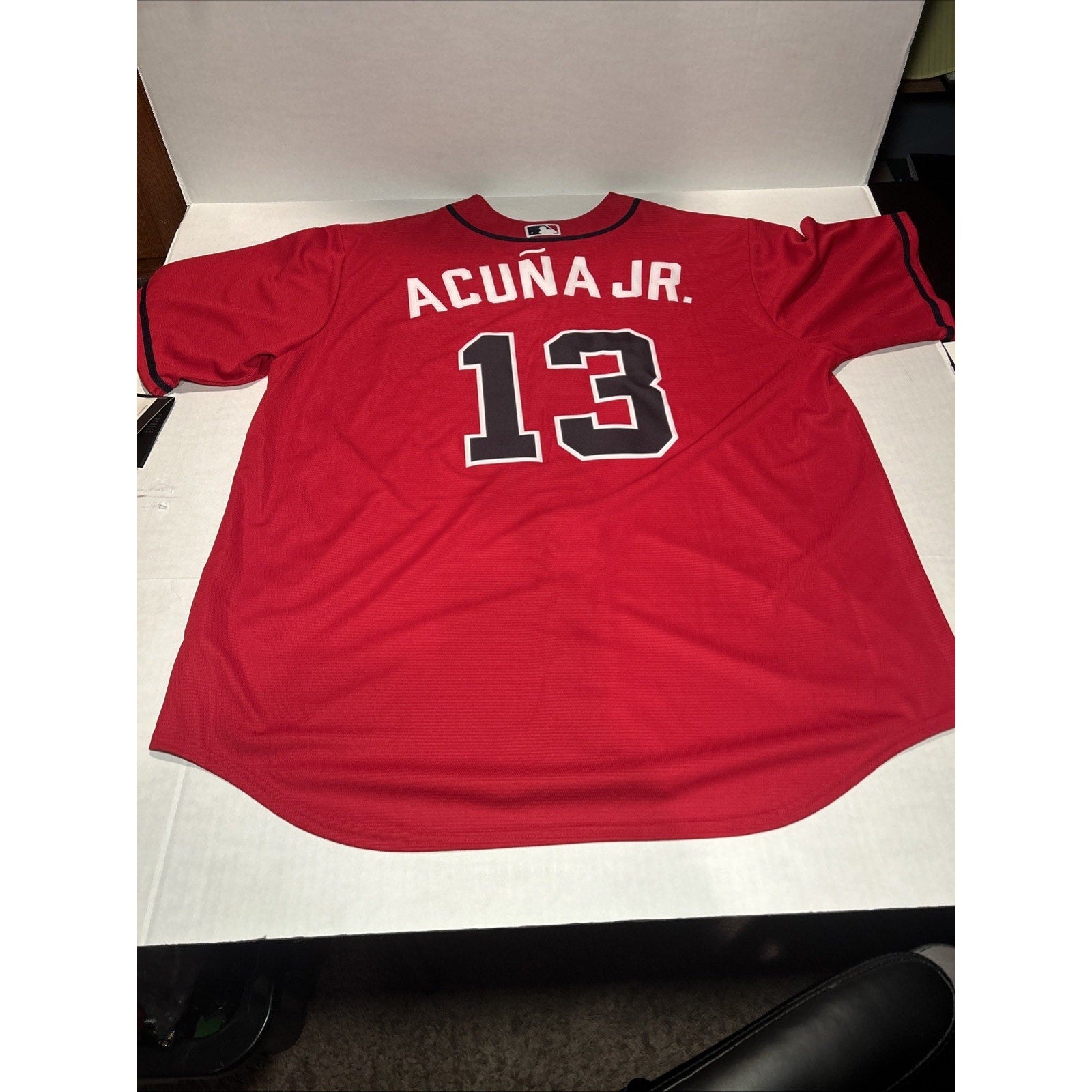 Ronald Acuña Jr. Nike MLB Braves Red Button Jersey Size XL NWT Authentic