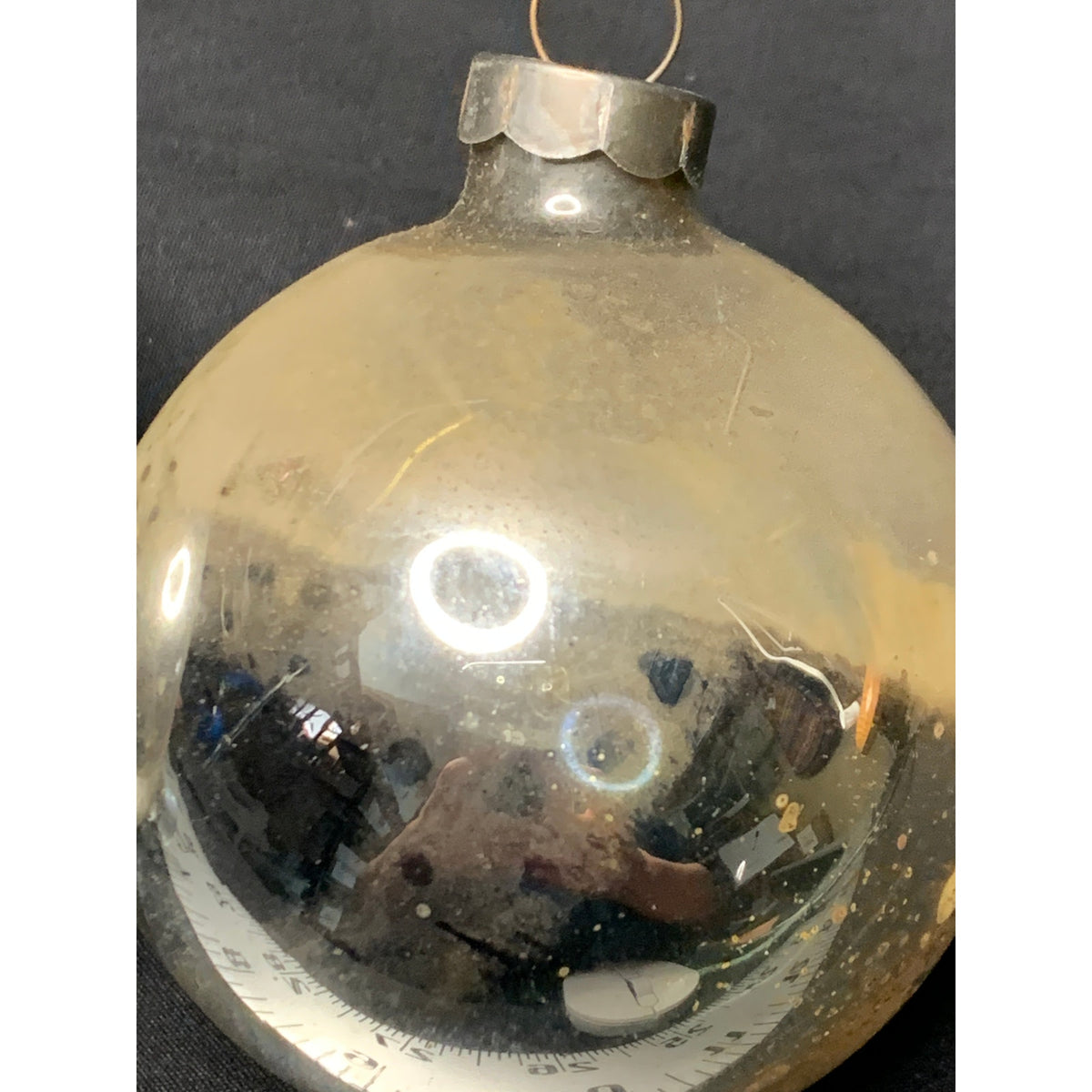 Vintage Glass Christmas Ball Ornaments Lot 4 Silver Gold Made in USA MCM