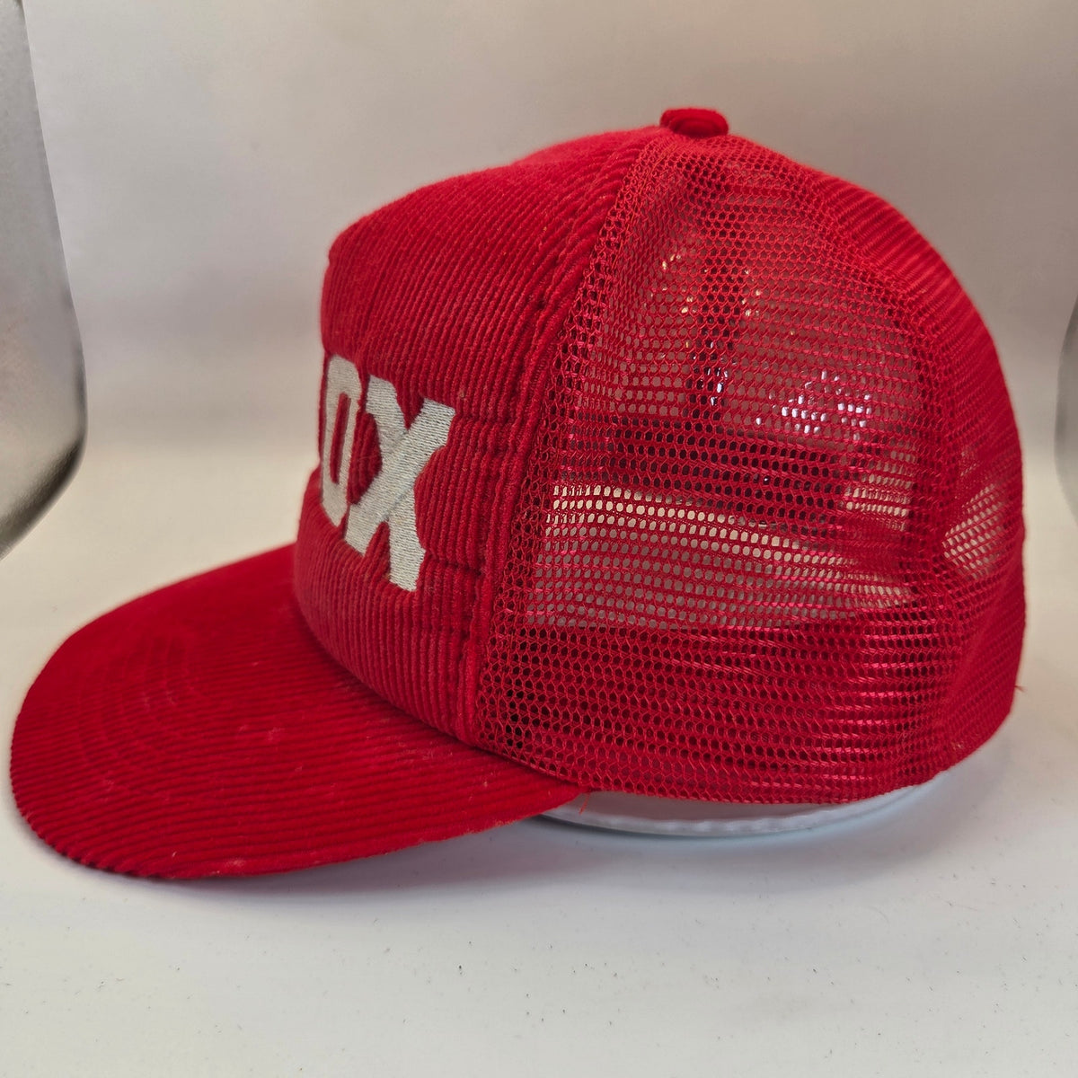 Vintage Knox Lumber Company Corduroy Trucker Snapback Hat Taiwan OSFA Mesh