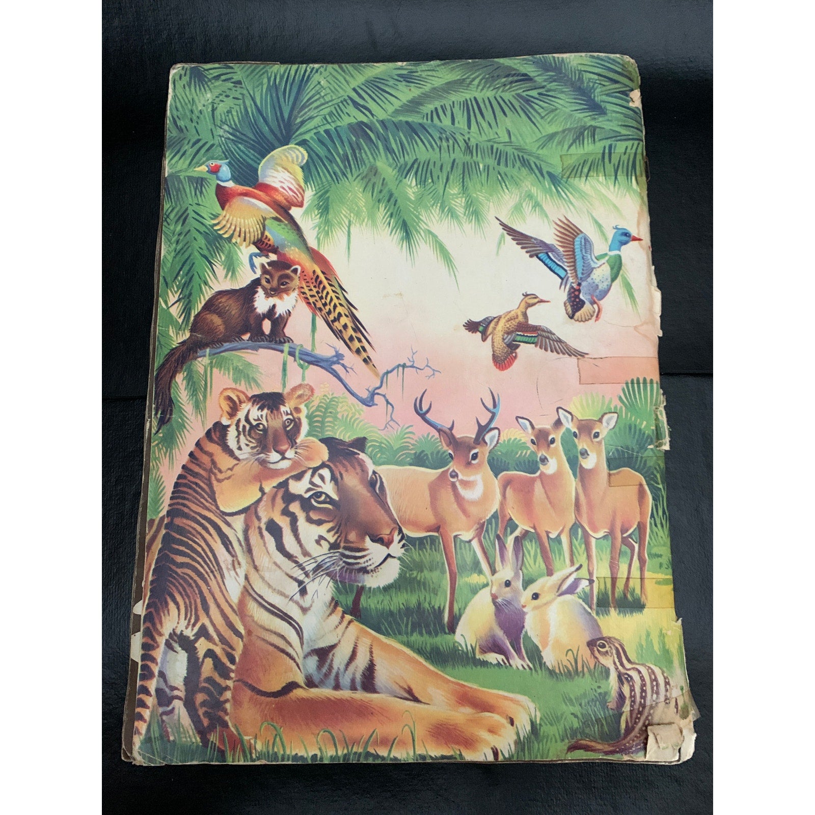 1959 Wonders of the Animal Kingdom Stamp Album Howard Winter Golden Glow AS IS