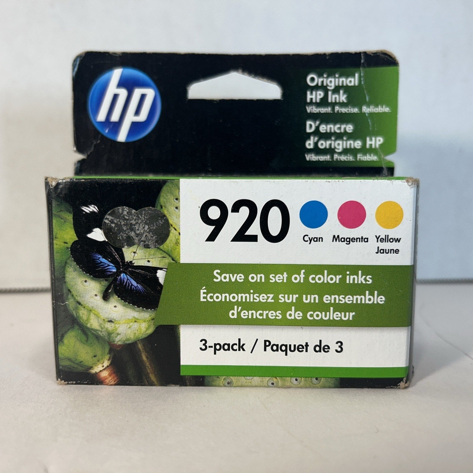 HP 920 Color Ink Cartridge 3 Pack Cyan Magenta Yellow NEW