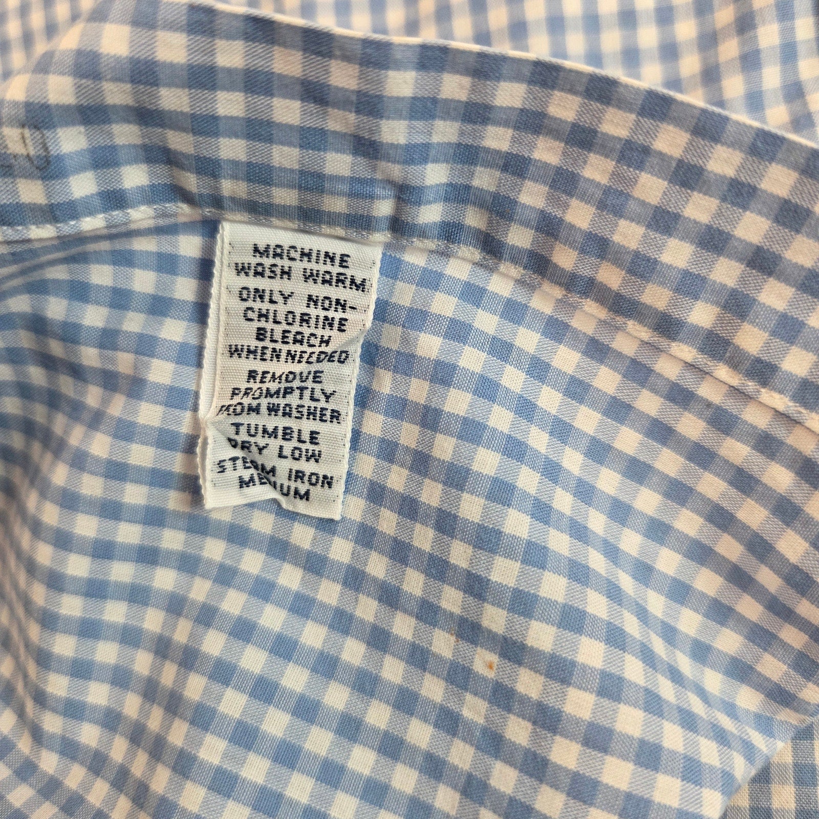 Ralph Lauren Blake Blue Check Short Sleeve Button Down Shirt L Cotton