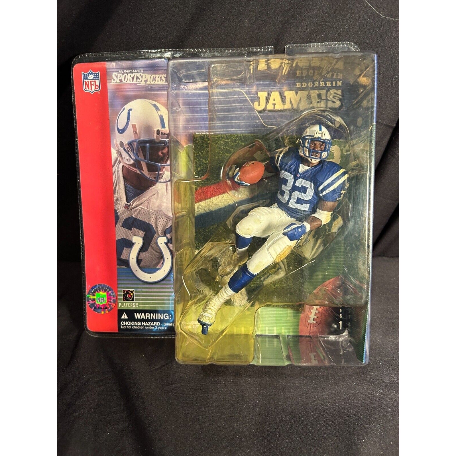 Edgerrin James McFarlane Series 1 Rookie Blue Jersey Variant Colts Figure 2001
