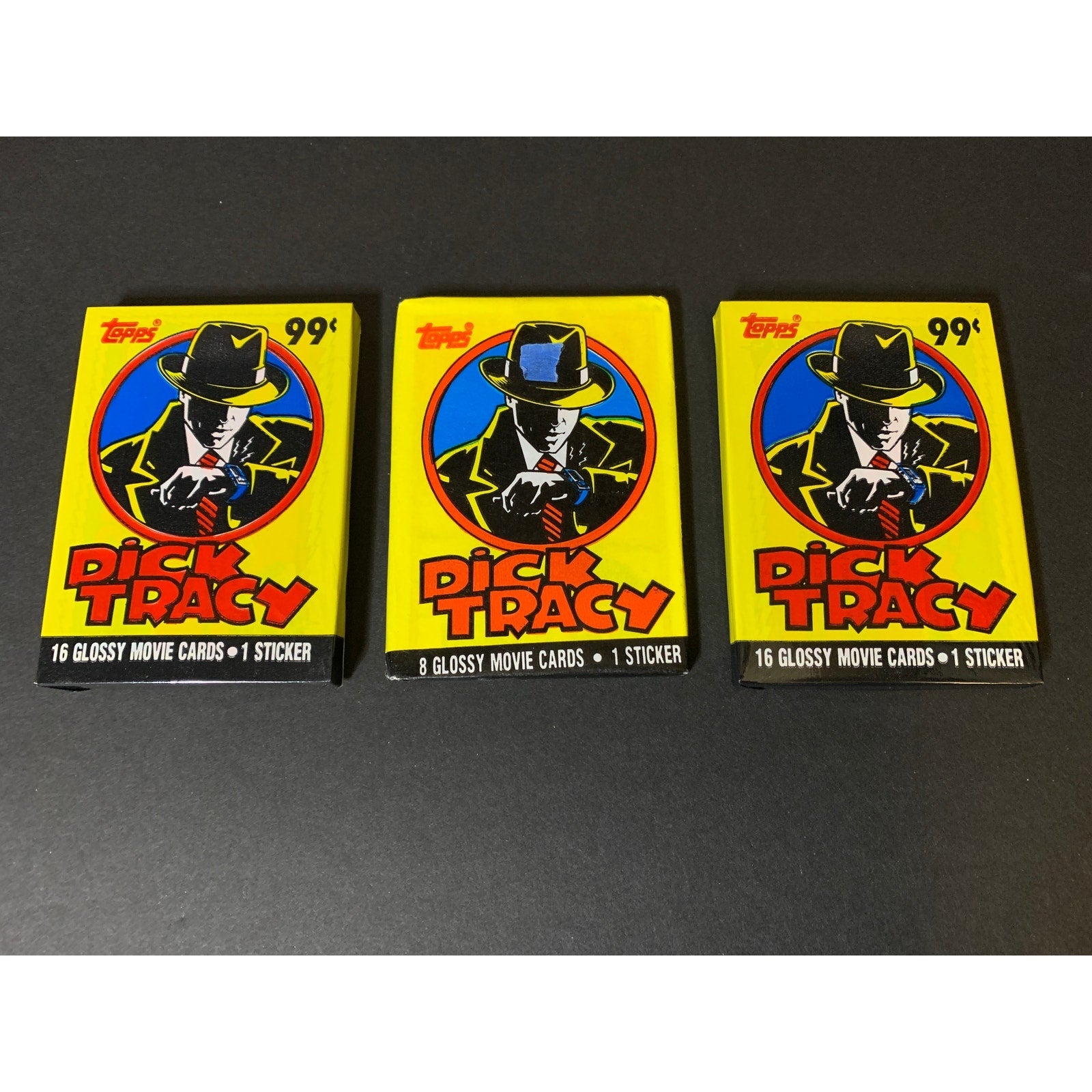 1990 Topps Dick Tracy Trading Cards Sealed Pack Lot of 3