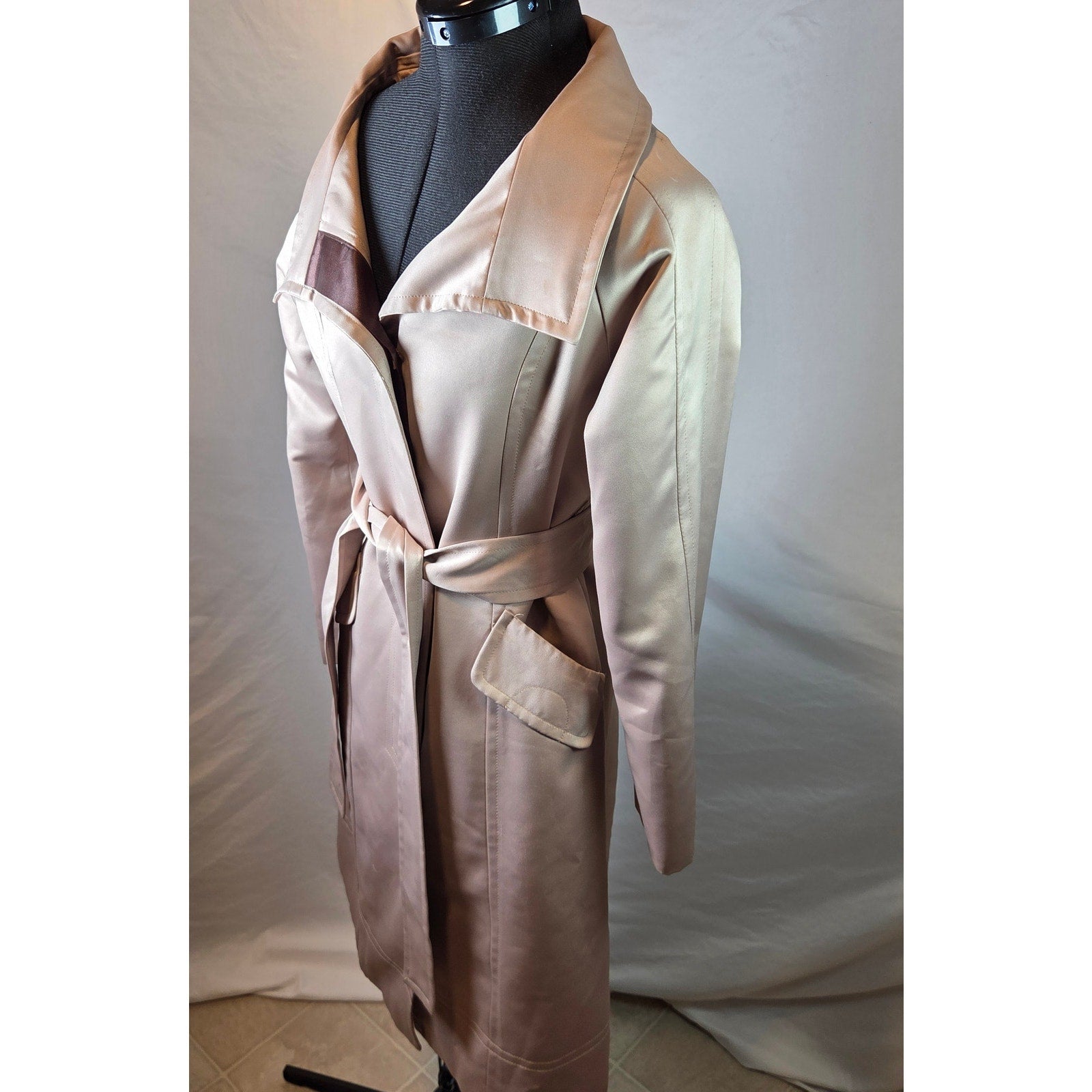 Vintage Marc Jacobs 100% Silk Belted Coat Women's M Hong Kong Designer