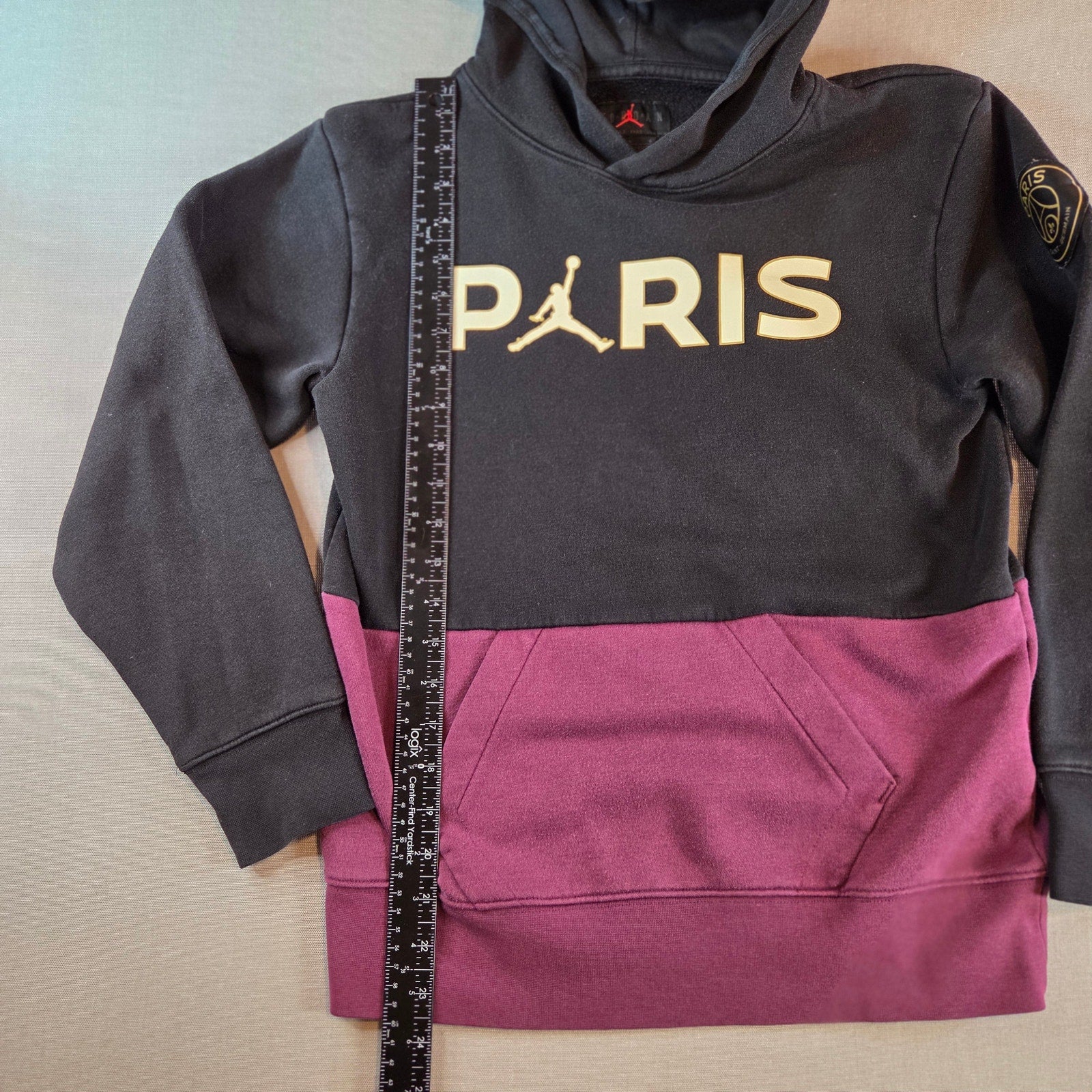 Jordan PSG Paris Saint-Germain Youth Hoodie 12-13Y Black Purple