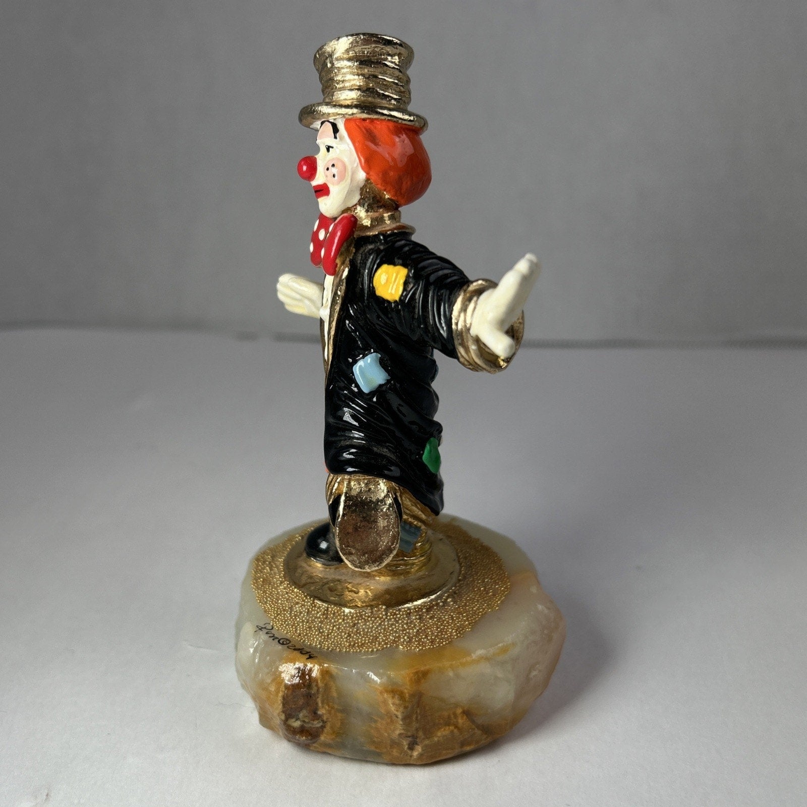Ron Lee Clown Hobo Dancing In Top Hat Chip Off Old Block Sculpture 1994