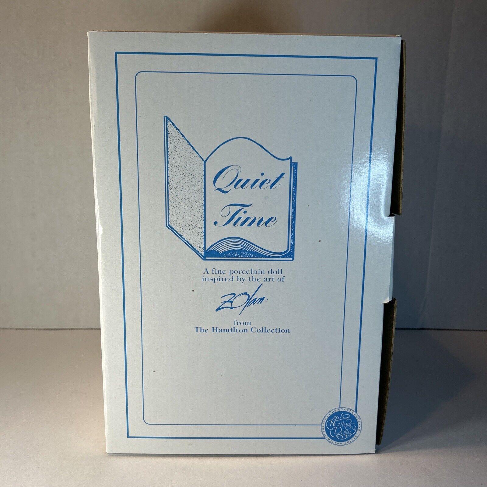 Quiet Time Porcelain Doll by Donald Zolan Hamilton 1992 COA Original Box