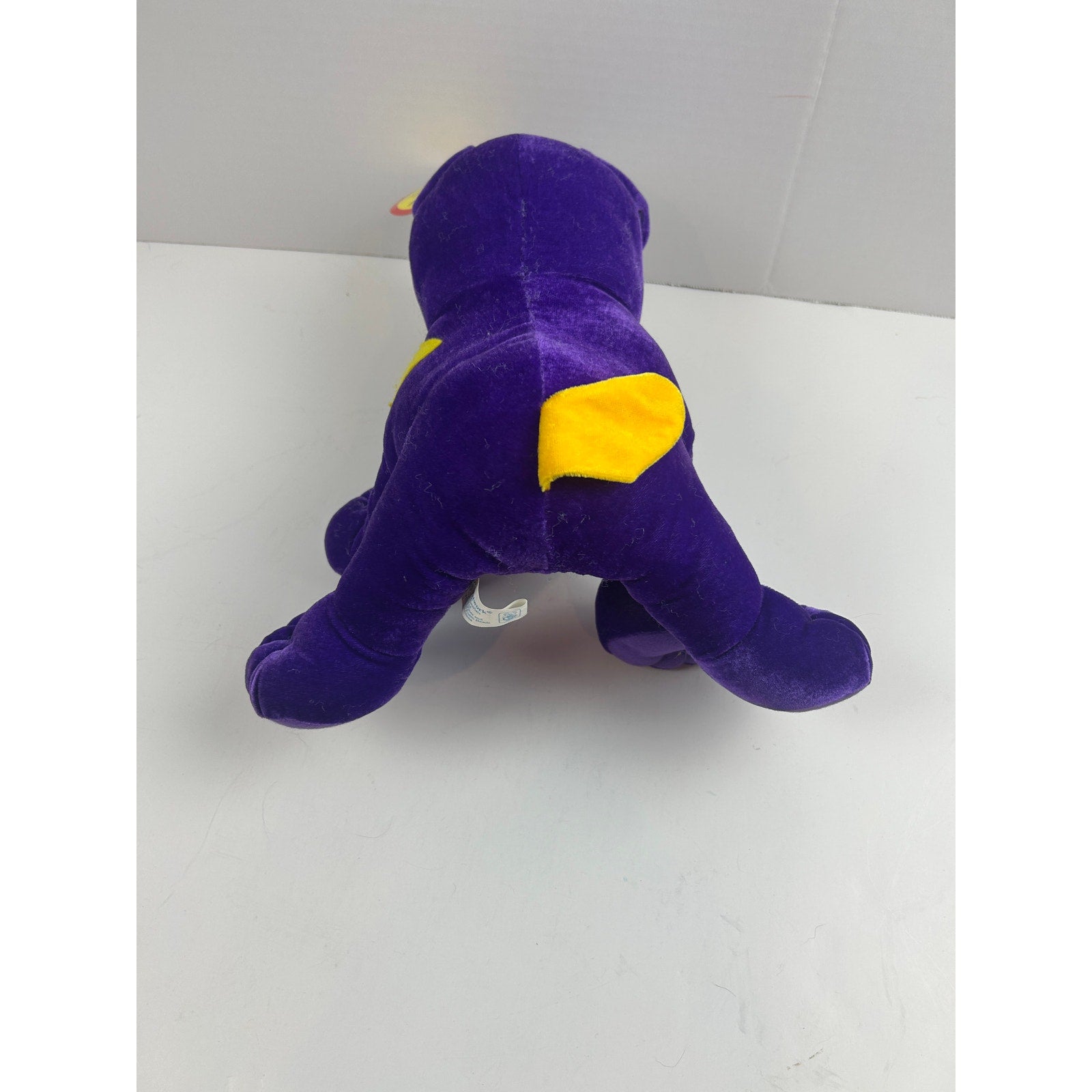 Toy Network Purple Dog Plush Stuffed Animal Yellow Spots Tongue Out 2003 NWT