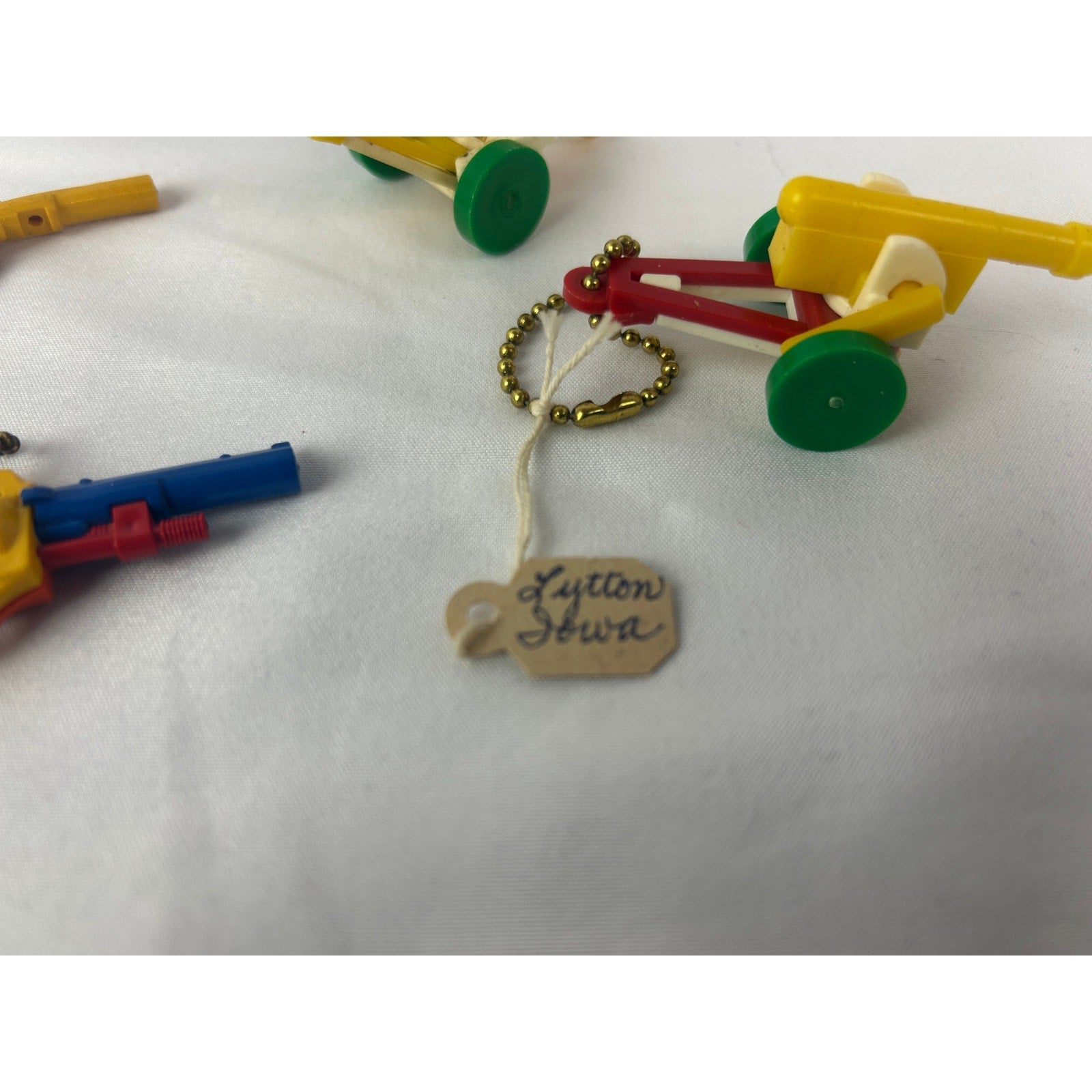 Vintage 1950s Toy Gun Cannon Puzzle Keychain Lot Western Military