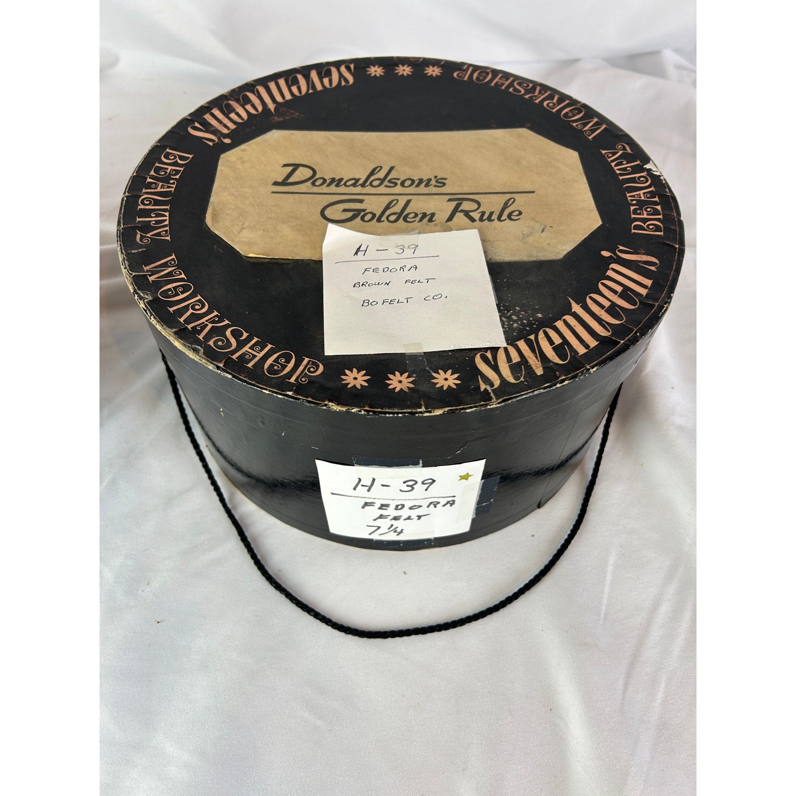 Dobbs Fifteen Brown Fur Felt Fedora Hat 7 1/4 With Box Vintage