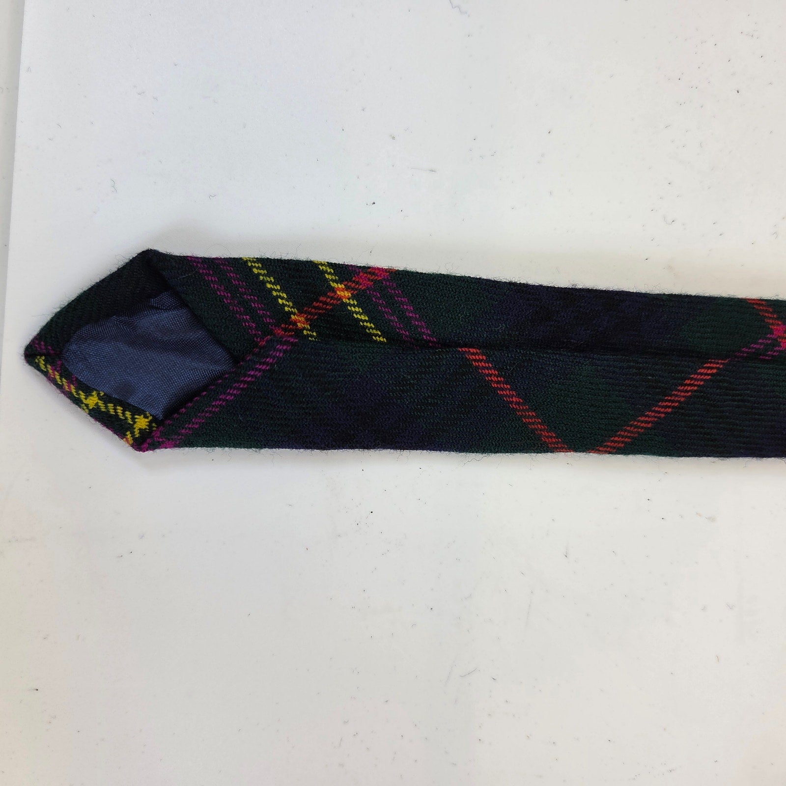 Original Scottish Kennedy Clan Tartan Pure Wool Tie Woven in Scotland 3"x57"