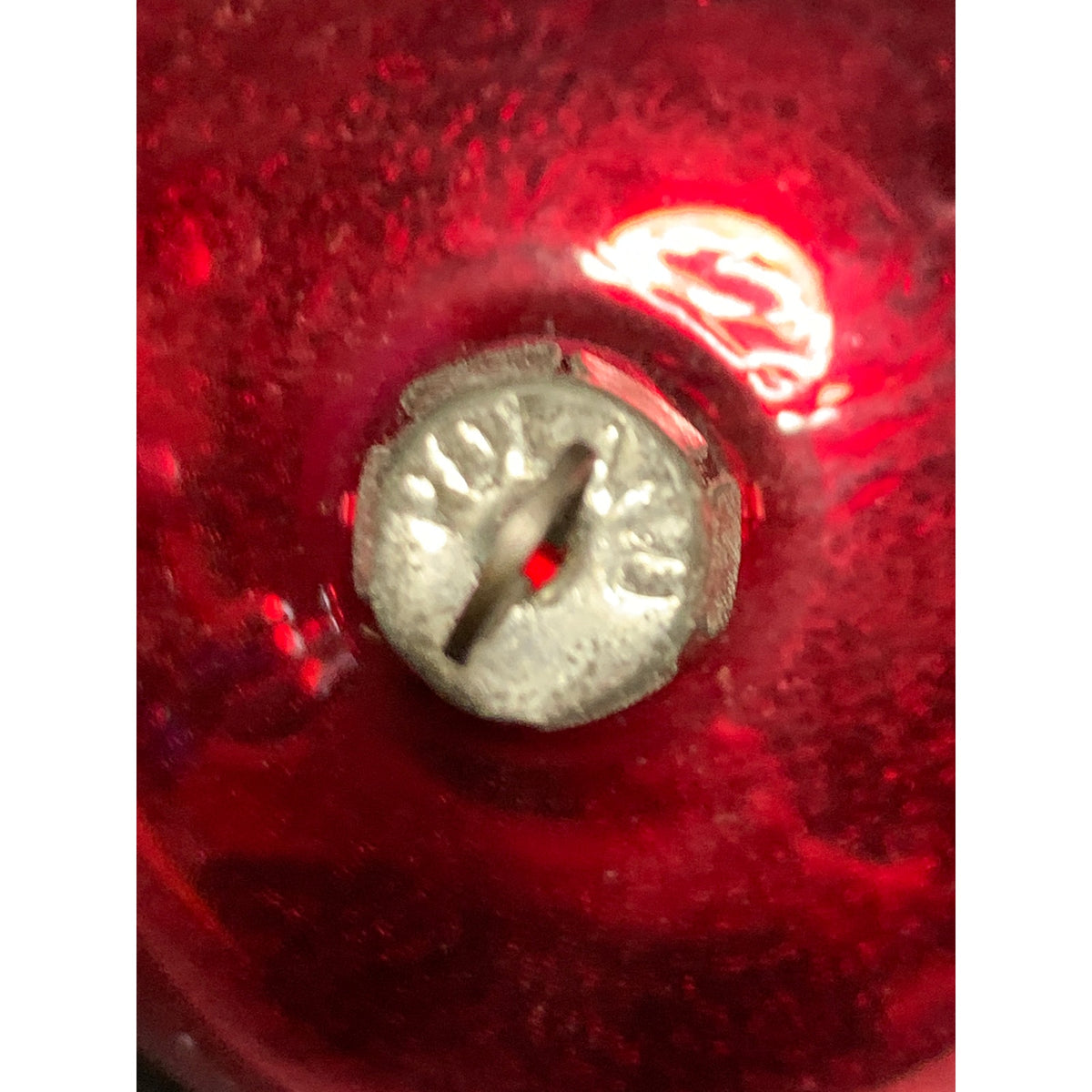 Vintage Red Glass Christmas Ball Ornaments Lot of 4 Rauch Made in USA MCM