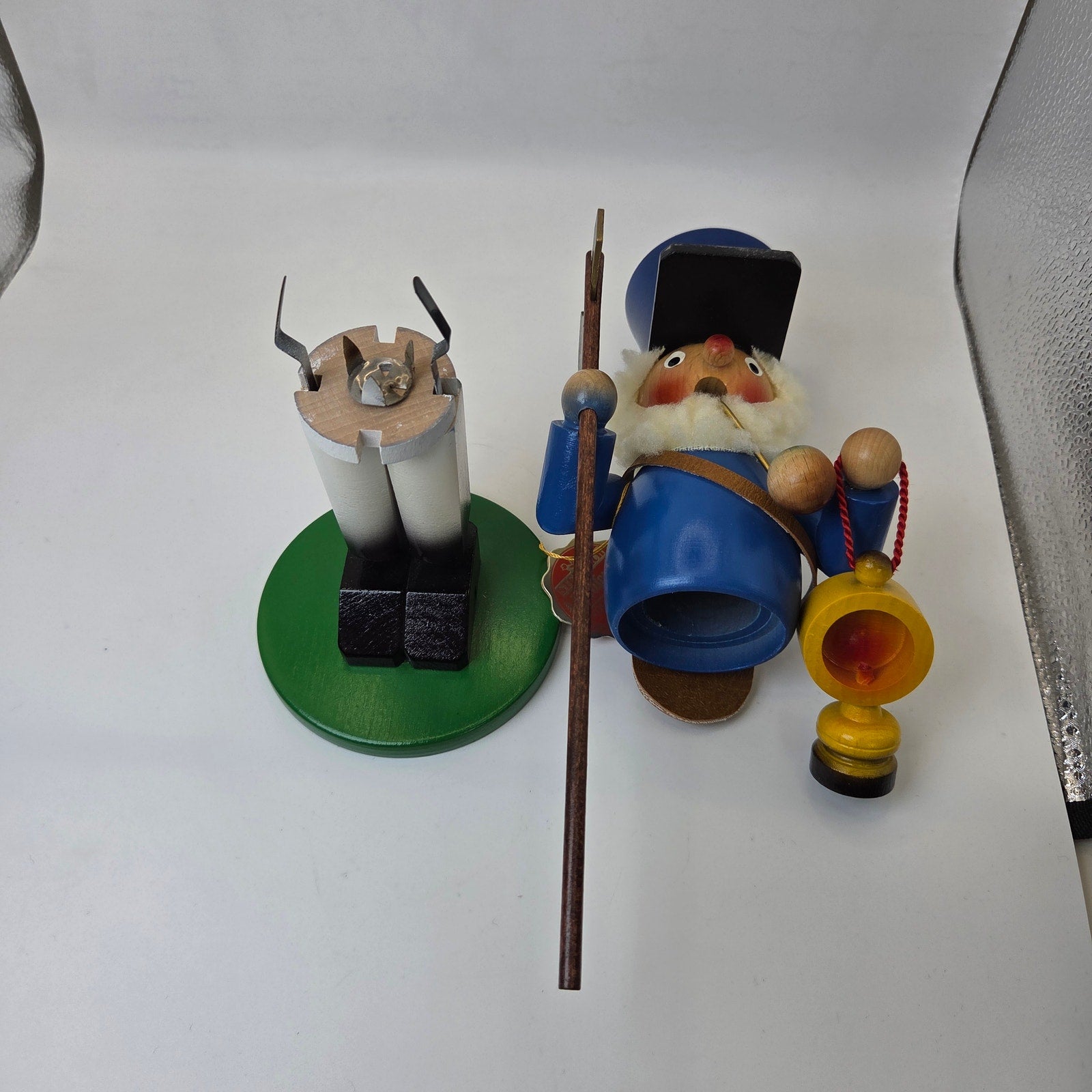 Steinbach West Germany Woodsman Smoker Nutcracker Axe Lantern Vintage