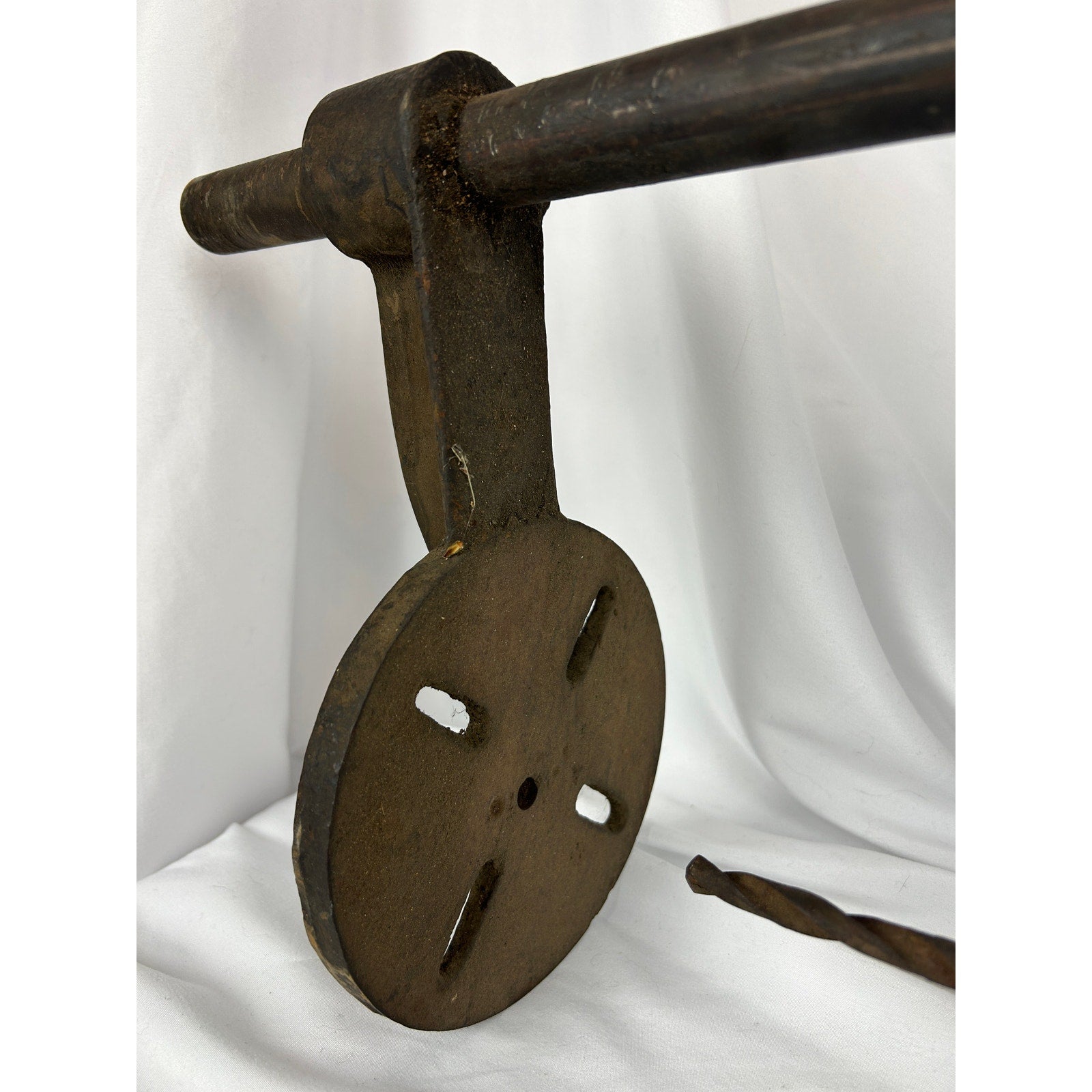 Antique Champion Blower Forge Post Drill Lancaster PA Hand Crank Drill