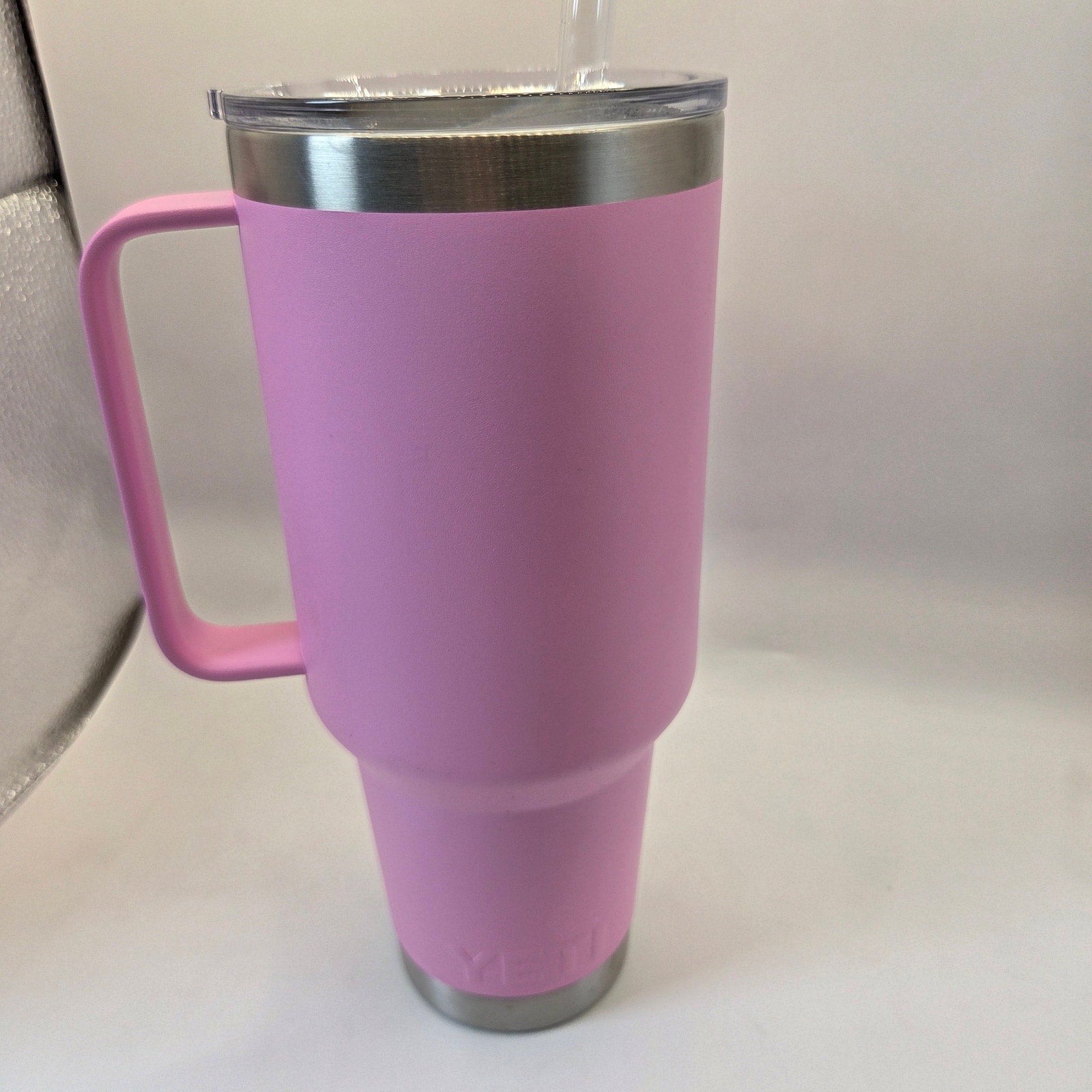 YETI Rambler 35oz Straw Mug Tropical Pink Handle Tumbler w/ Lid Straw Cup