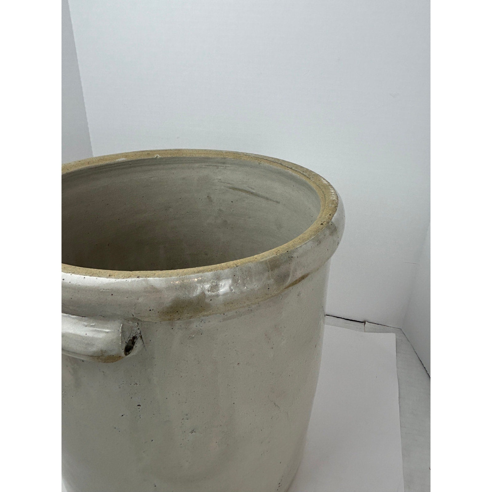 Red Wing Stoneware 5 Gallon Crock w/ Bail Handles & Button Lid, Patented 1915,