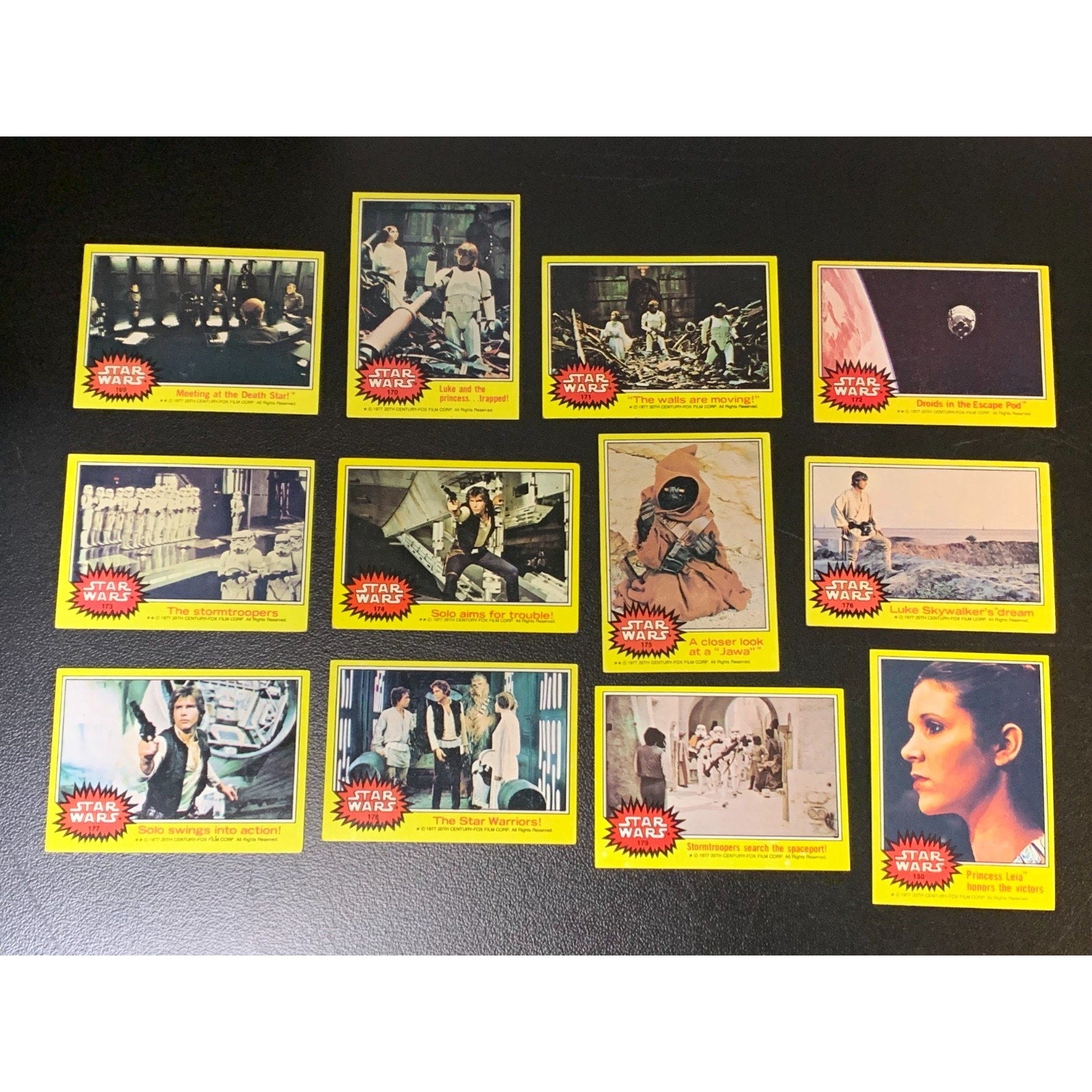 1977 Topps Star Wars Series 1 Yellow Complete Set with Stickers Excellent+