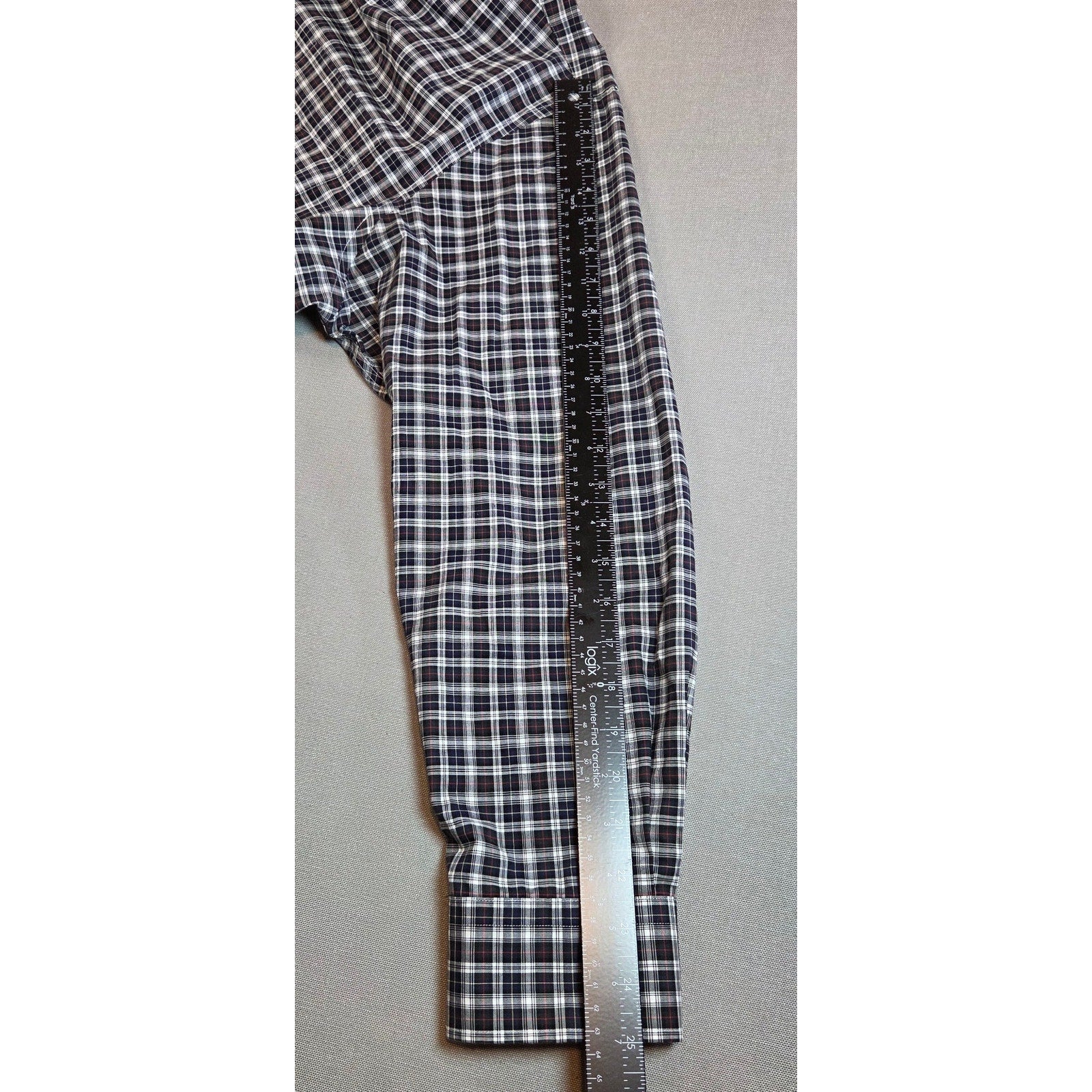 Lauren Ralph Lauren Classic Fit Non Iron Plaid Shirt 17 34/35 Cotton